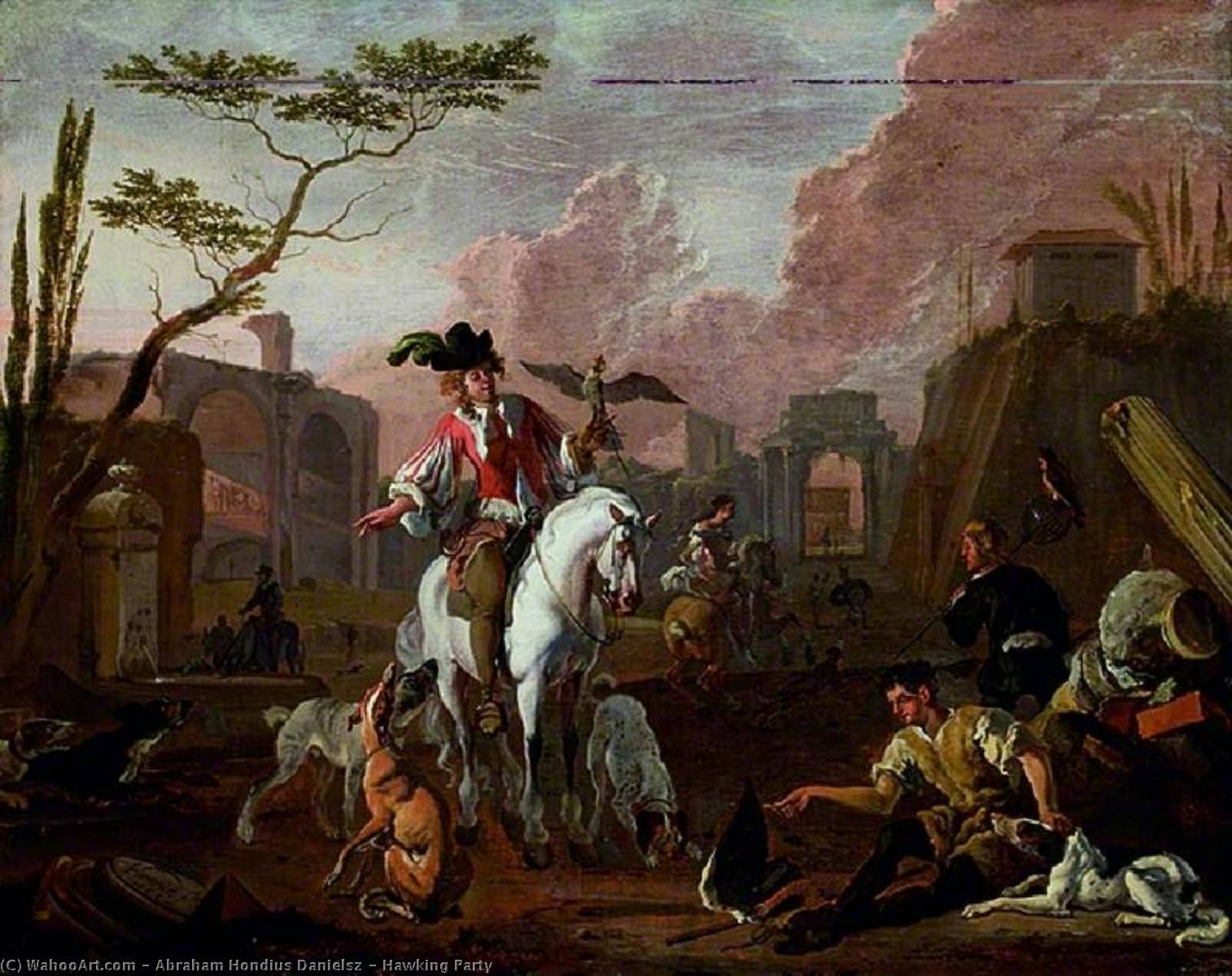 Hawking Party — Abraham Danielsz Hondius