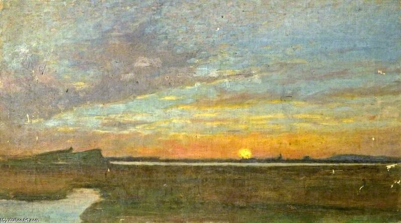Coastal Scene At Sunset - — Wilfred Williams Ball