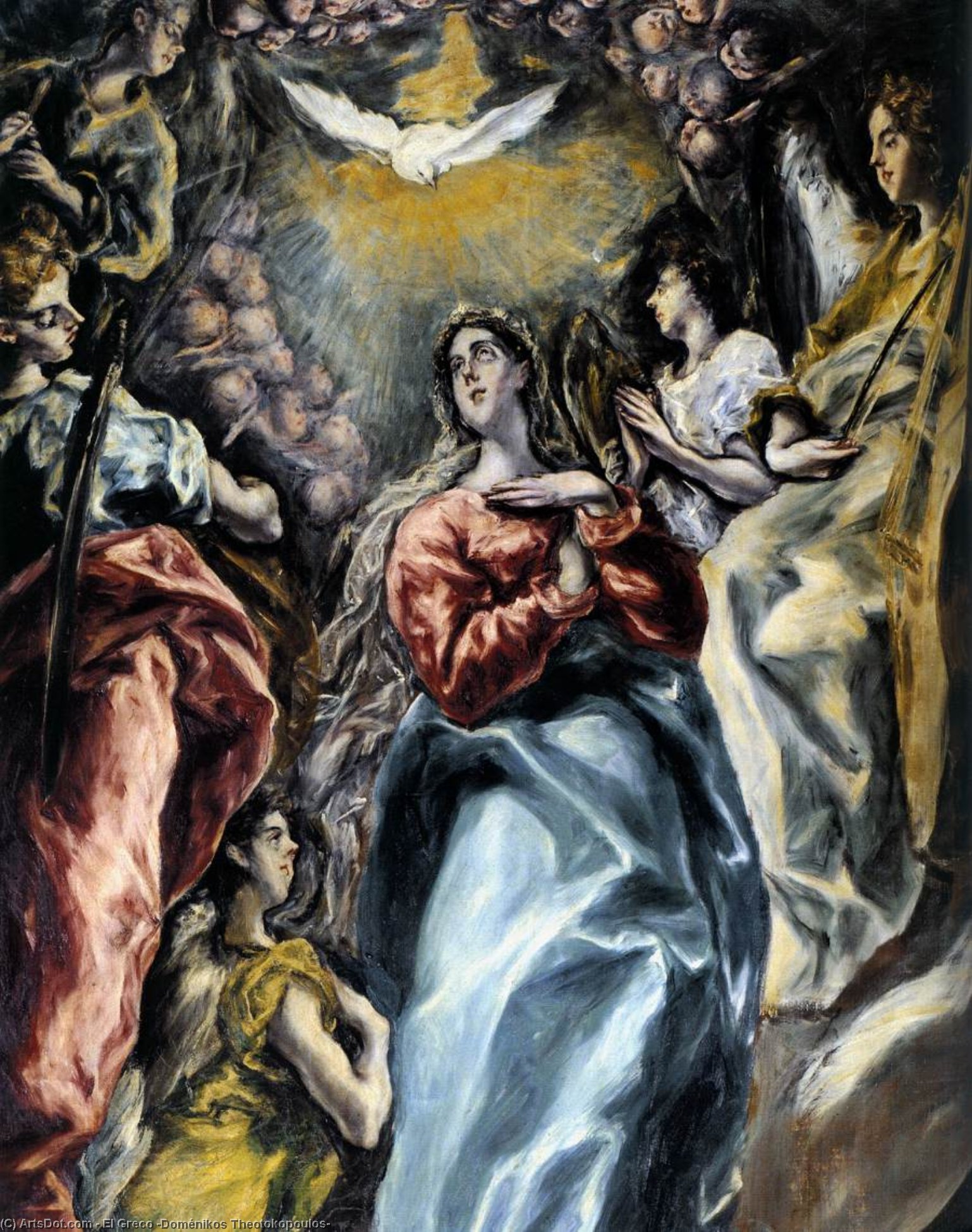 The Virgin Of The Immaculate Conception (detail) — El Greco