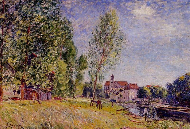 Matratat S Boatyard, Moret Sur Loing — Alfred Sisley