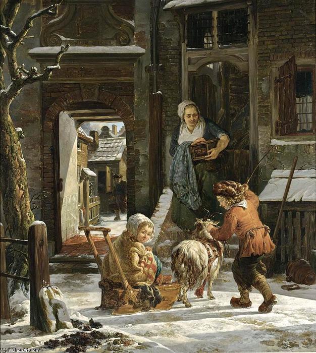A Winter Scene — Abraham Van Strij