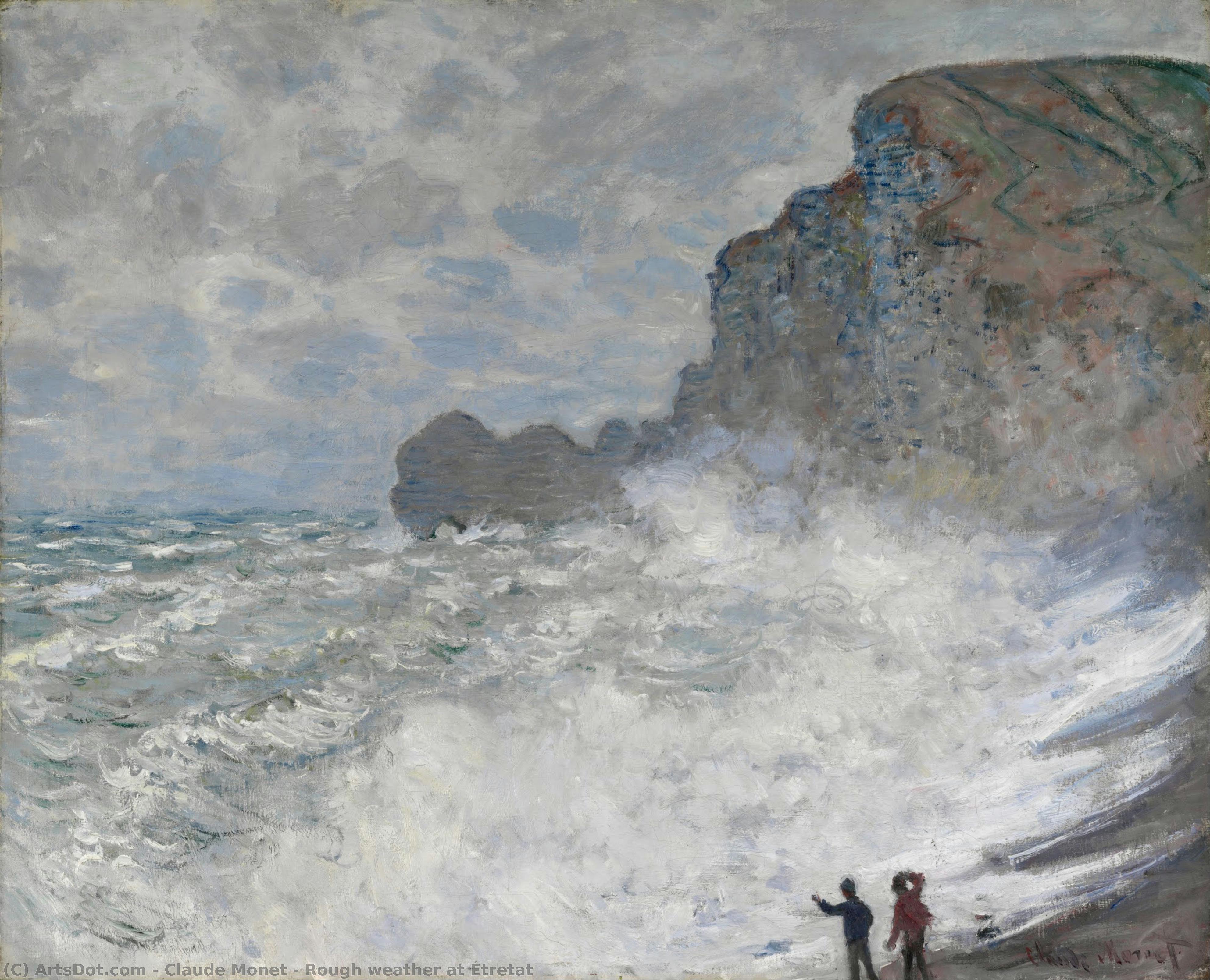 Tiempo Tormentoso En Étretat — Claude Monet