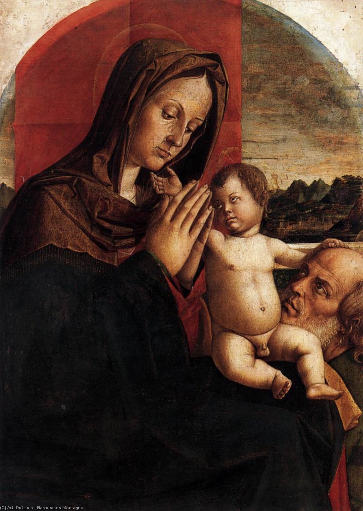 Madonna And Child With St Joseph — Bartolomeo Montagna