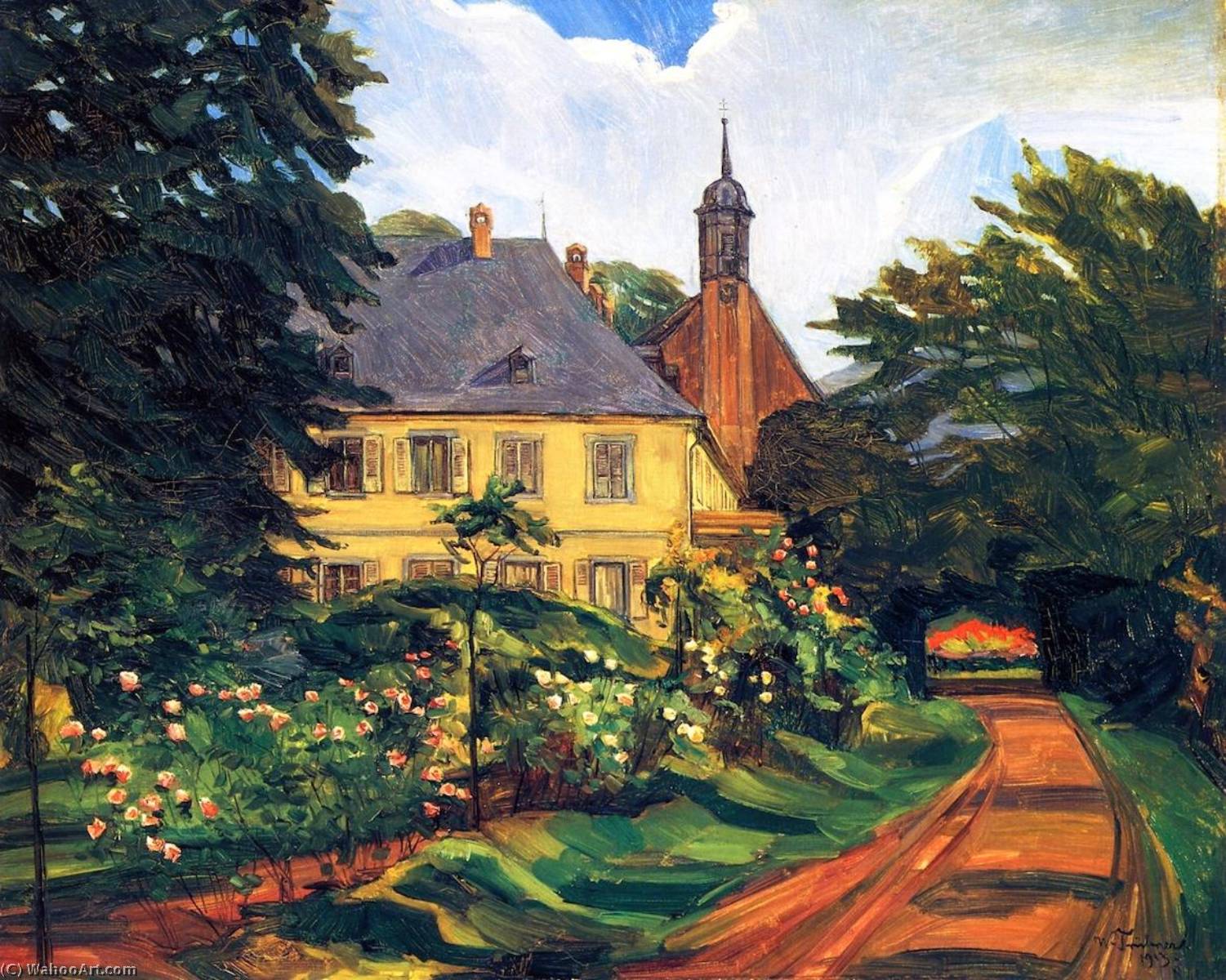 Einfahrtsweg Zum Stift Neuburg — Wilhelm Trübner