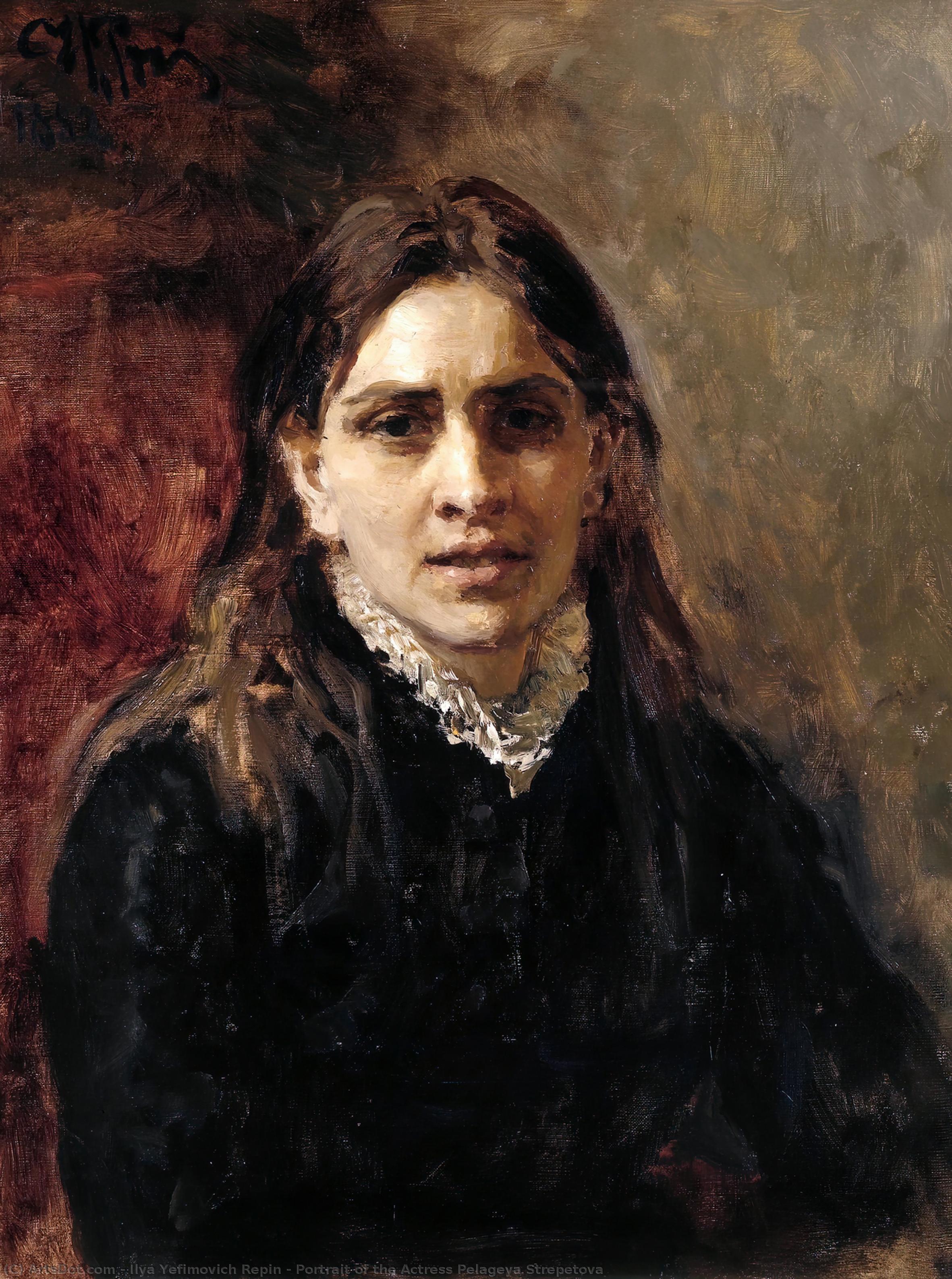 Portrait Of The Actress Pelageya Strepetova — Ilya Yefimovich Repin