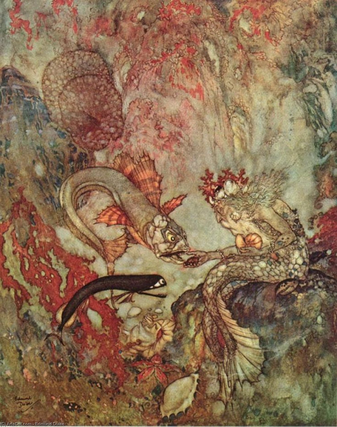 The Merman King — Edmund Dulac