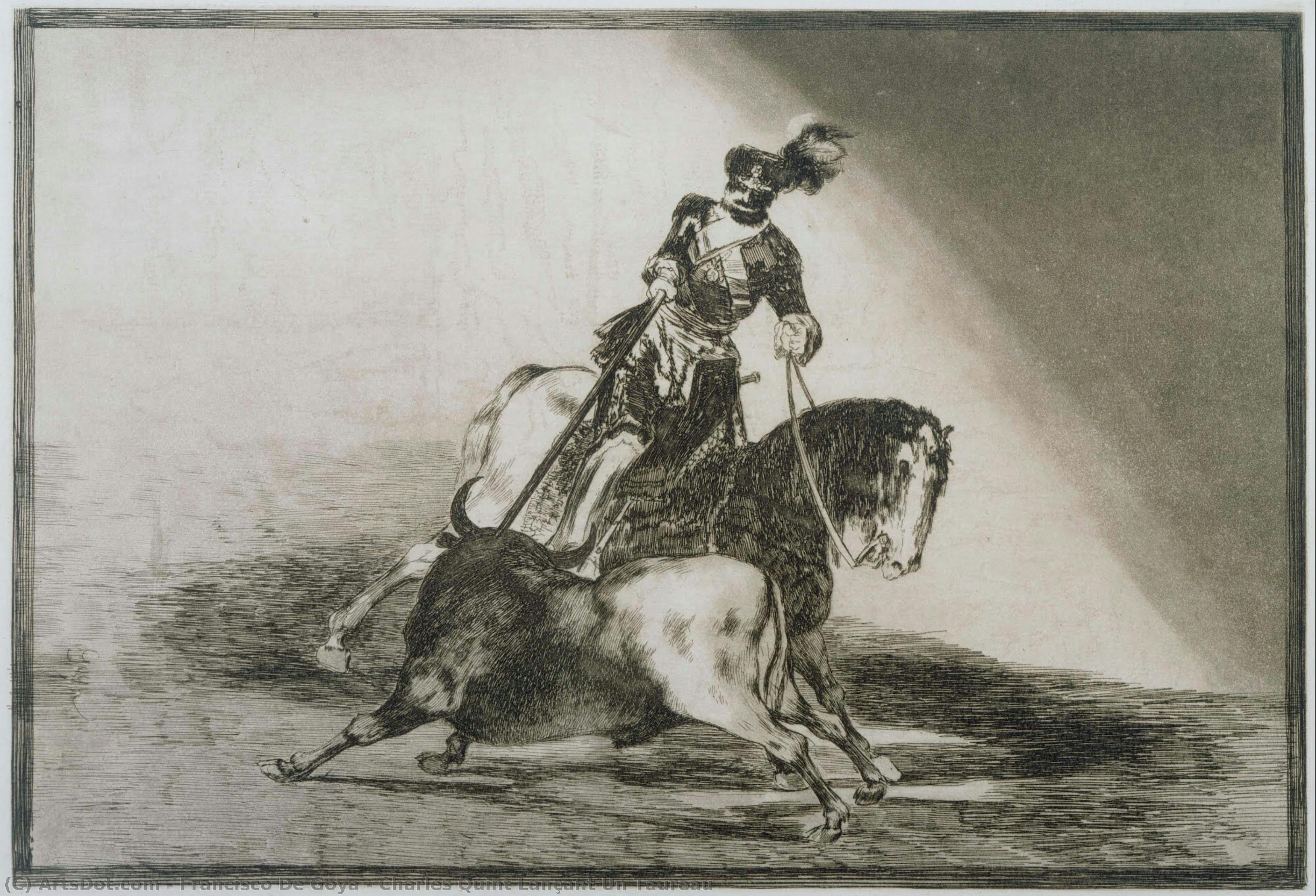 Charles Quint Lançant Un Taureau — Francisco José De Goya Y Lucientes
