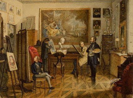 In The Studio Of Miklos Barabas — Mór Than