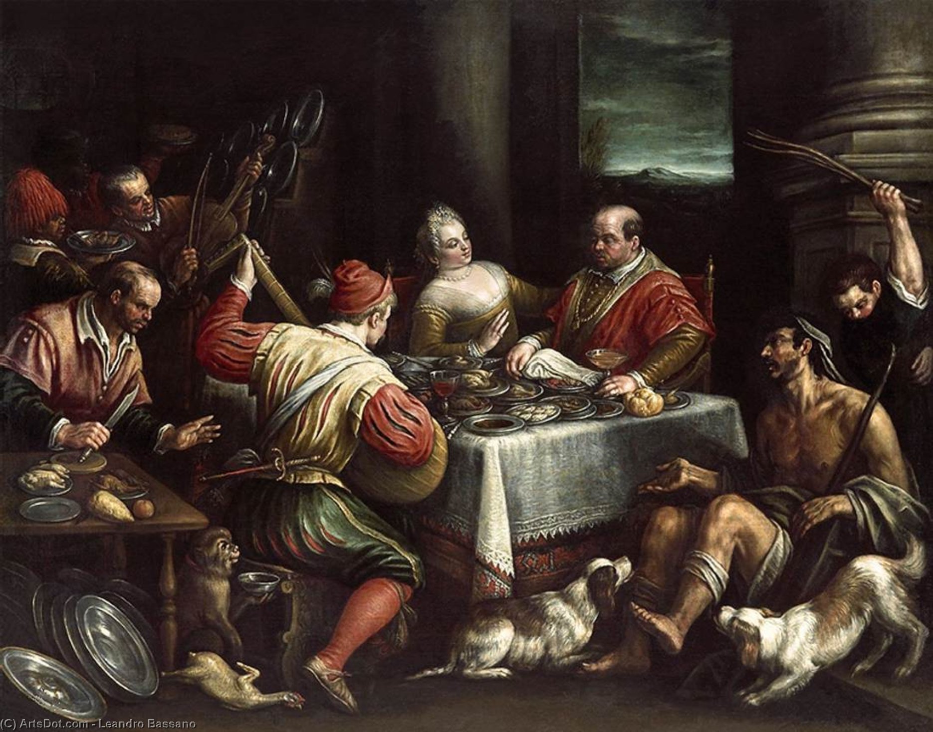 Banquet Scene — Leandro Bassano