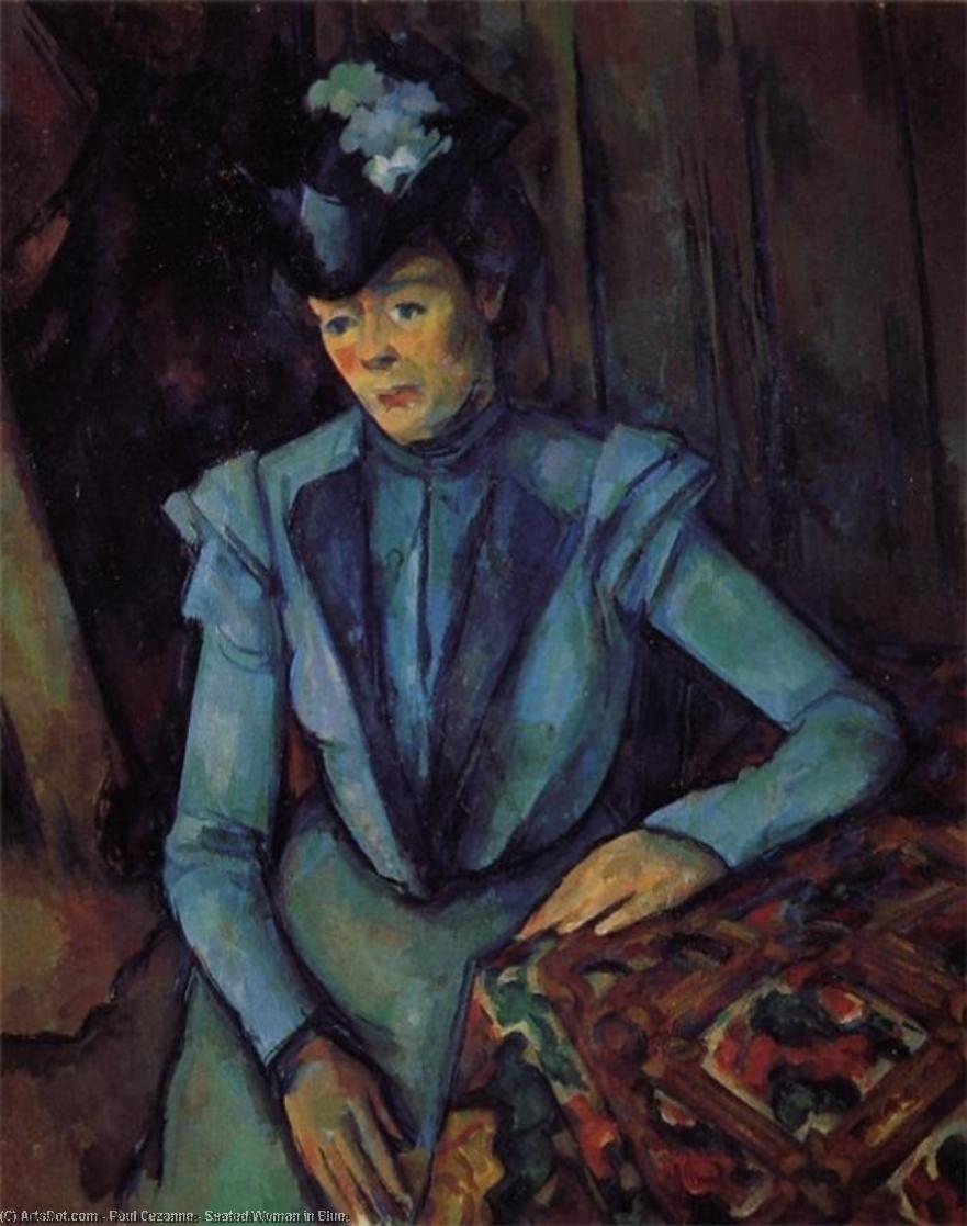 Seated Woman In Blue — Paul Cézanne