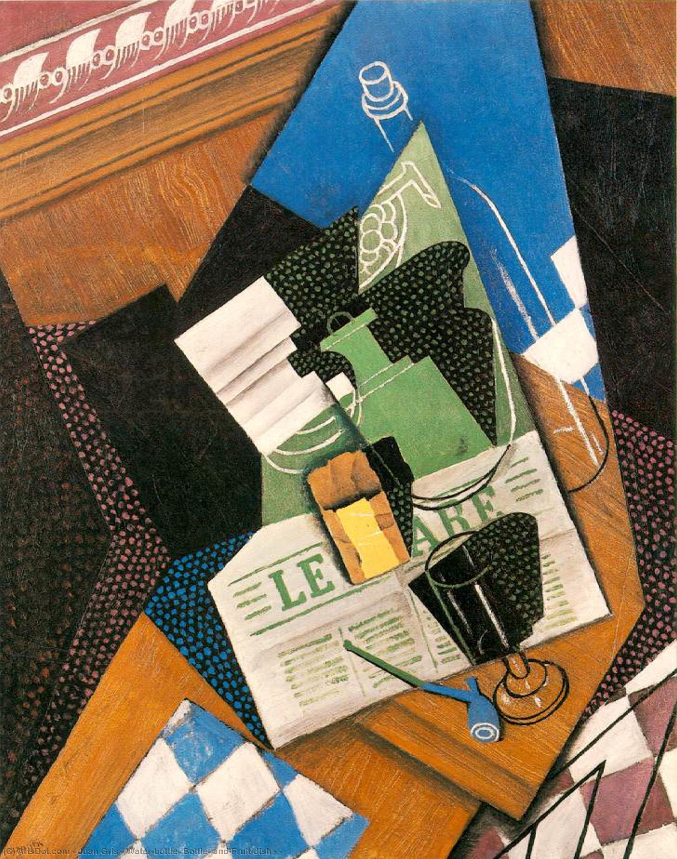 Water-bottle, Bottle, And Fruit-dish - - — Juan Gris