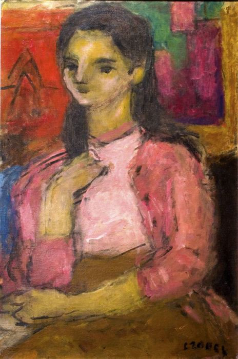 Young Girl In Pink — Bela (adalbert) Czobel