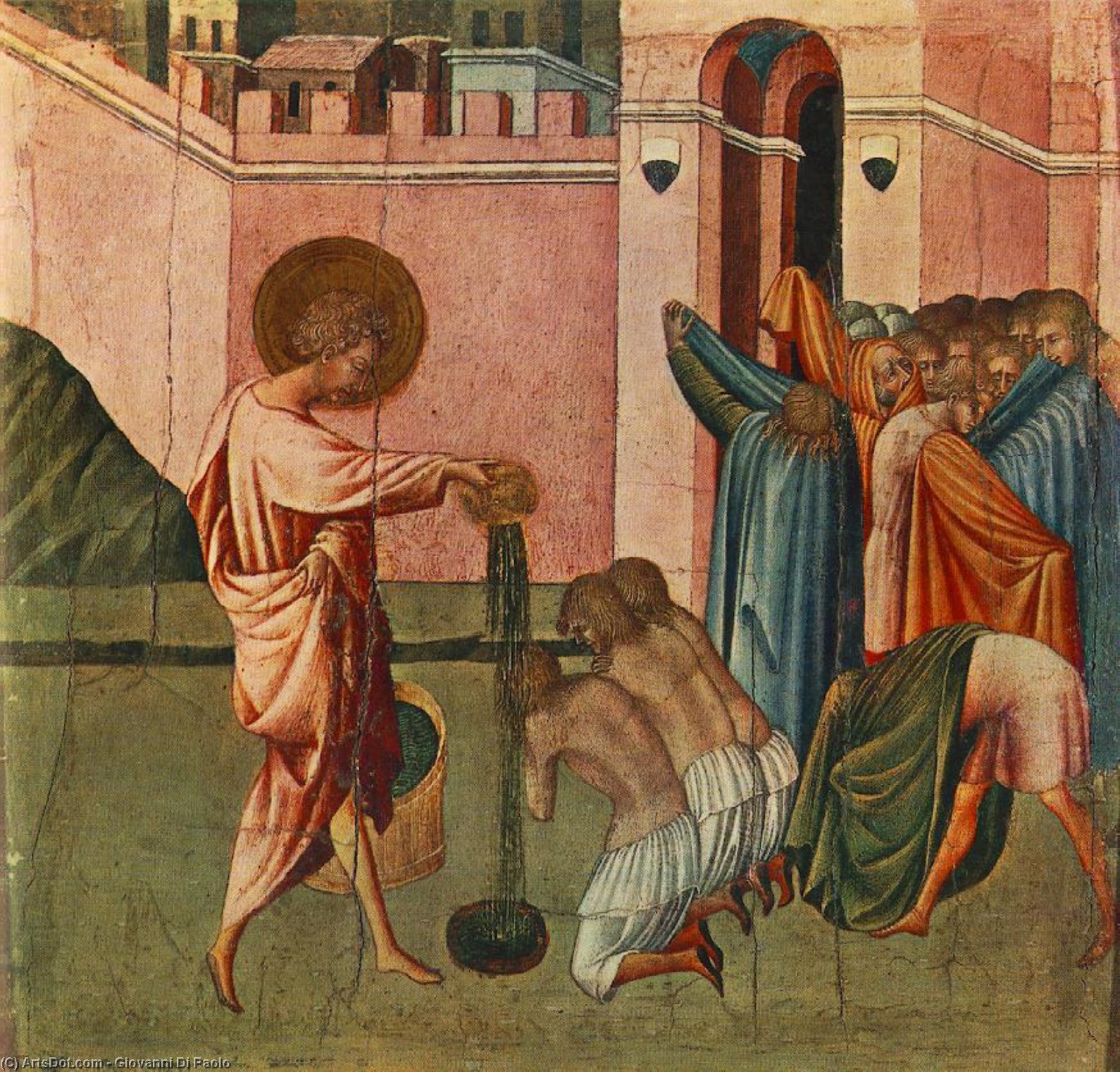 St Ansanus Baptizing — Giovanni Di Paolo