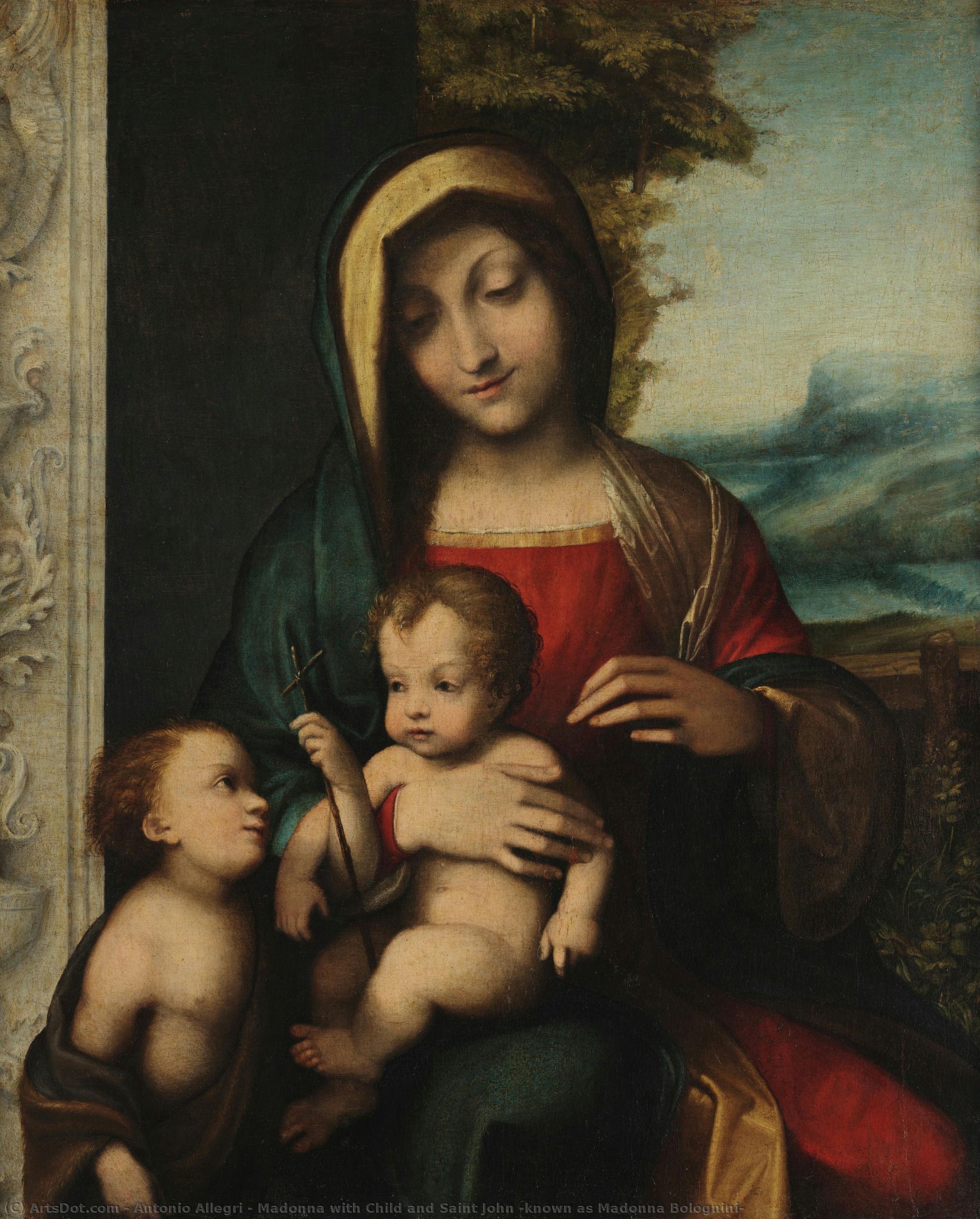 Madonna With Child And Saint John (known As Madonna Bolognini) — Antonio Allegri