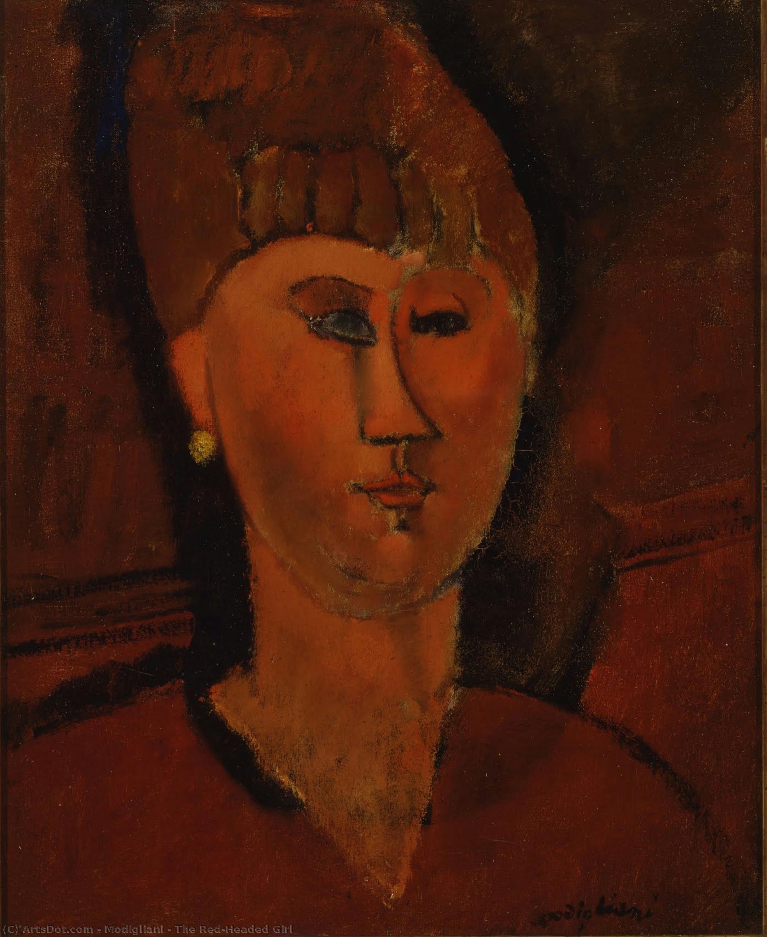 The Red-headed Girl — Amedeo Clemente Modigliani