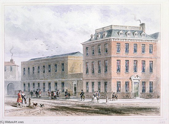 View Of Soho Square And Carlisle House — Thomas Hosmer Shepherd