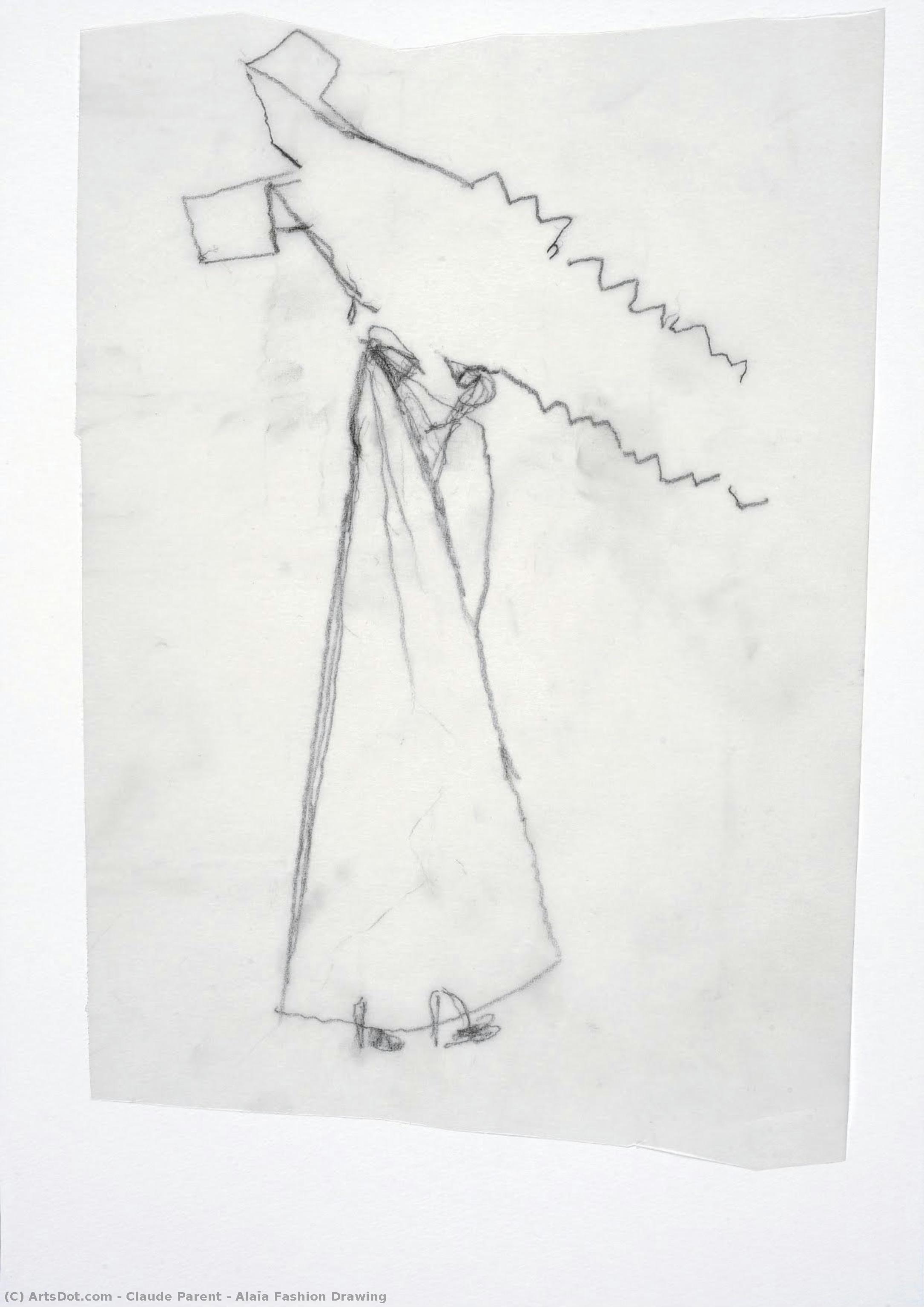 Alaïa Fashion Drawing — Claude Parent