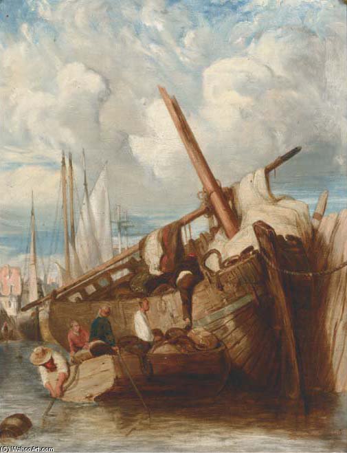 Unloading The Barge — John Sell Cotman