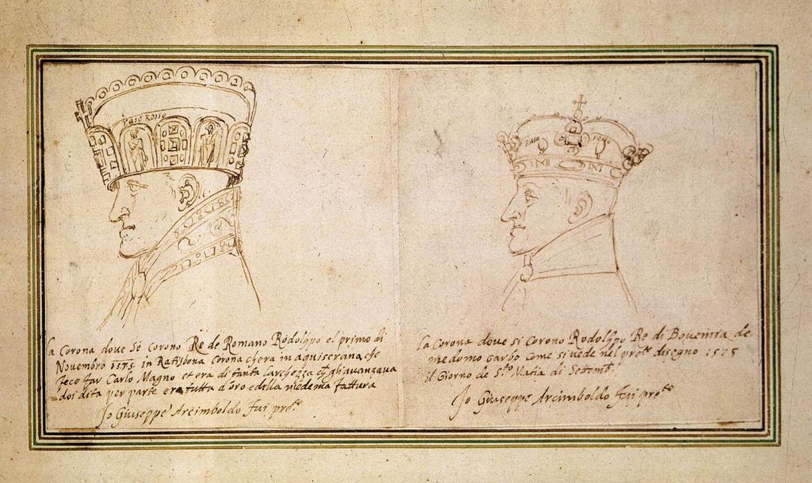 Two Portraits Of Rudolf Ii With Crown — Giuseppe Arcimboldo