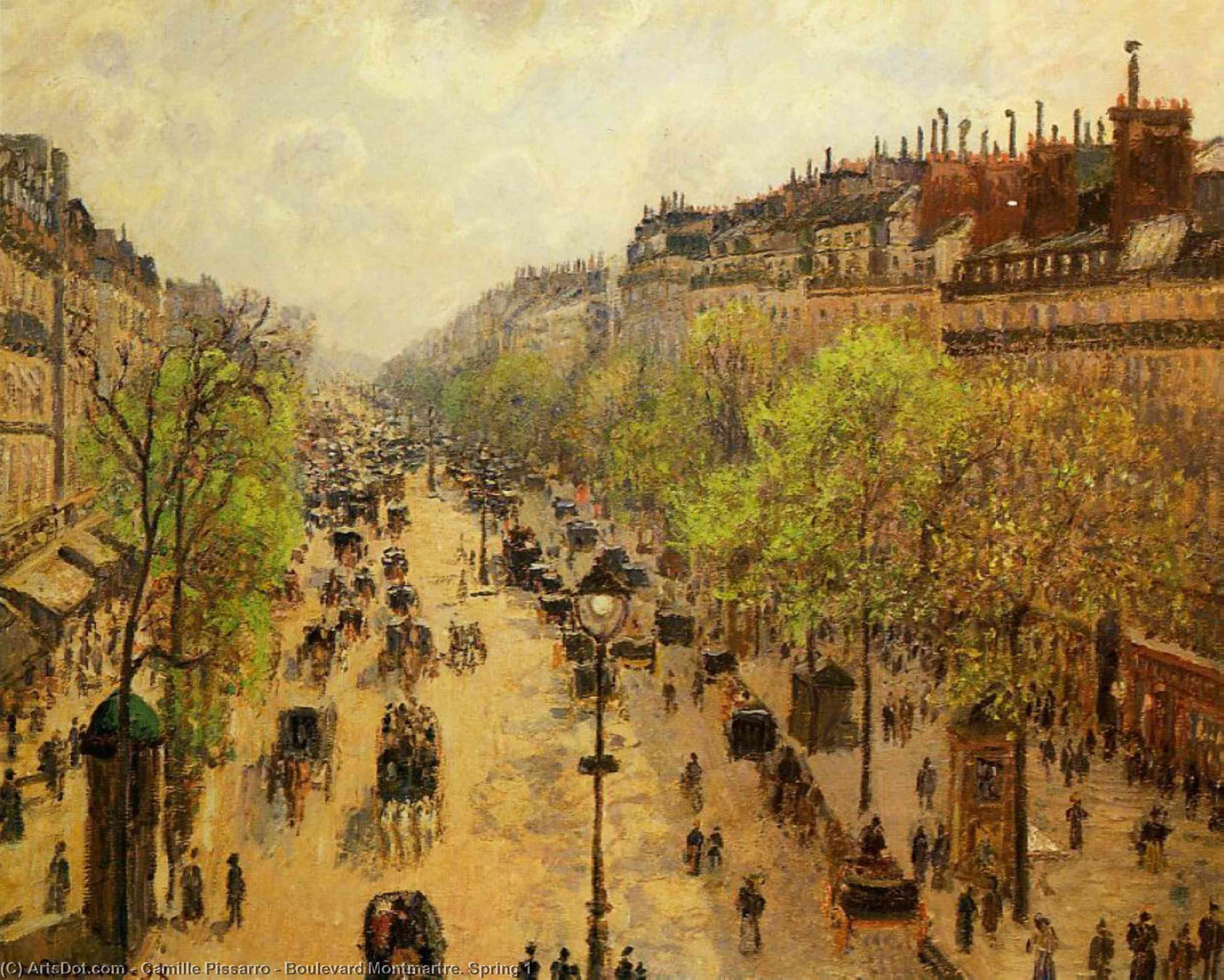 Boulevard Montmartre. Spring 1 — Camille Pissarro
