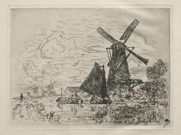 Windmills In Holland — Johan Barthold Jongkind