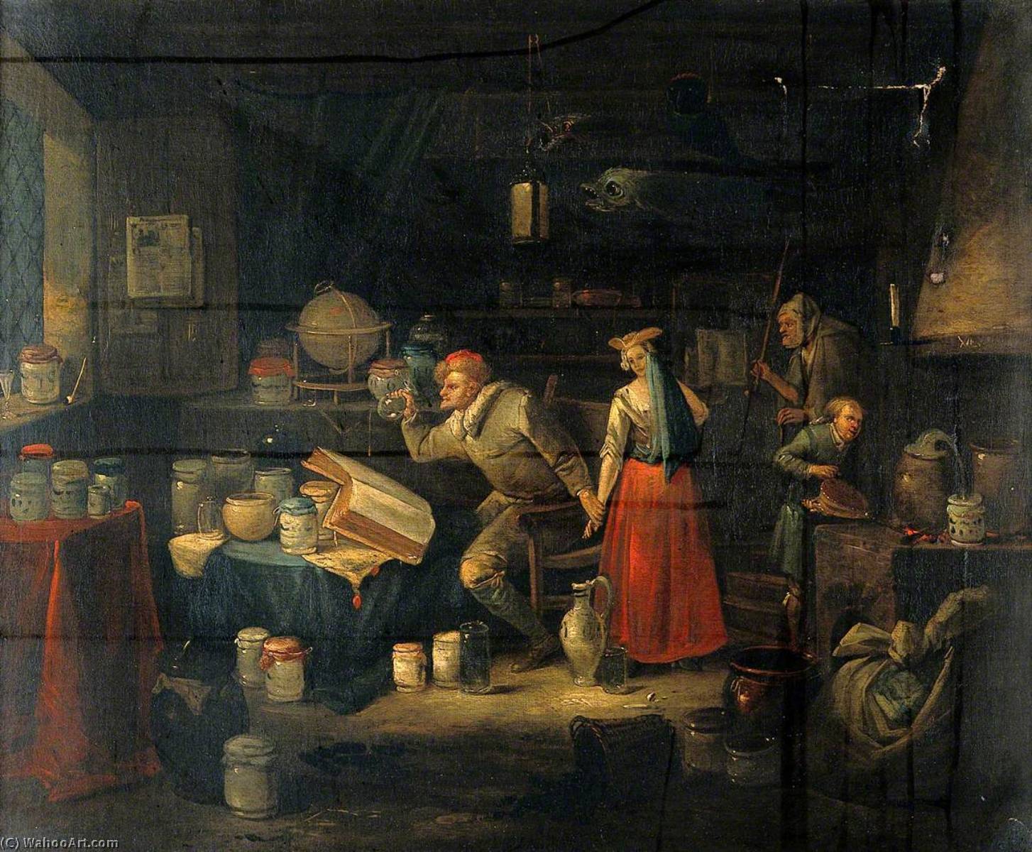 A Man Examining A Urine Flask — Egbert Van Heemskerck Ii