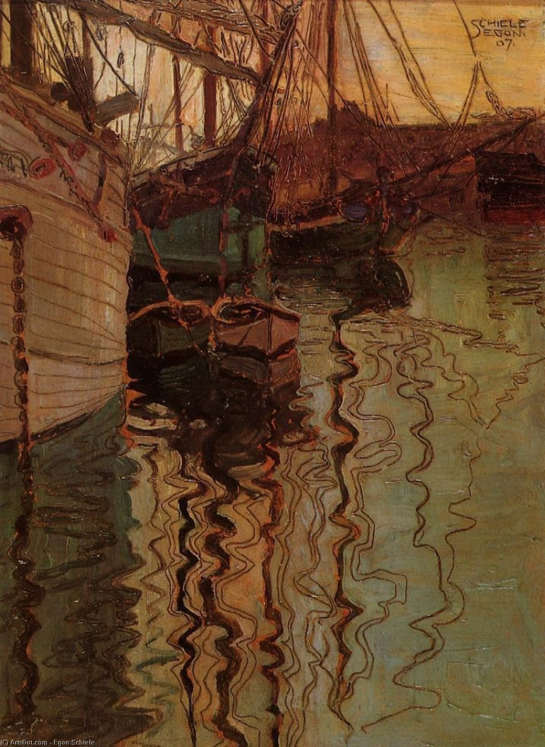 Harbour Of Trieste — Egon Schiele