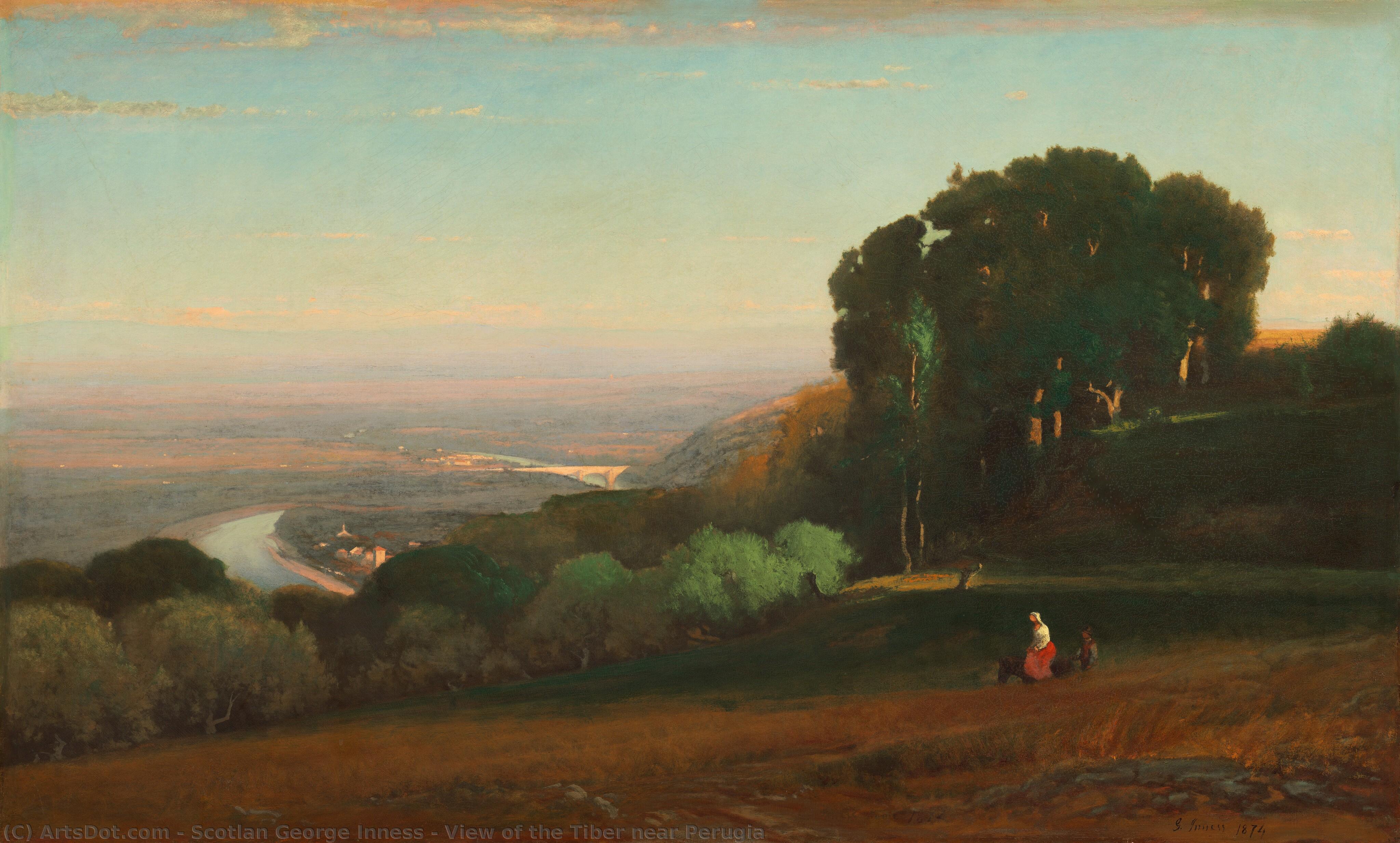 View Of The Tiber Near Perugia — Scotlan George Inness