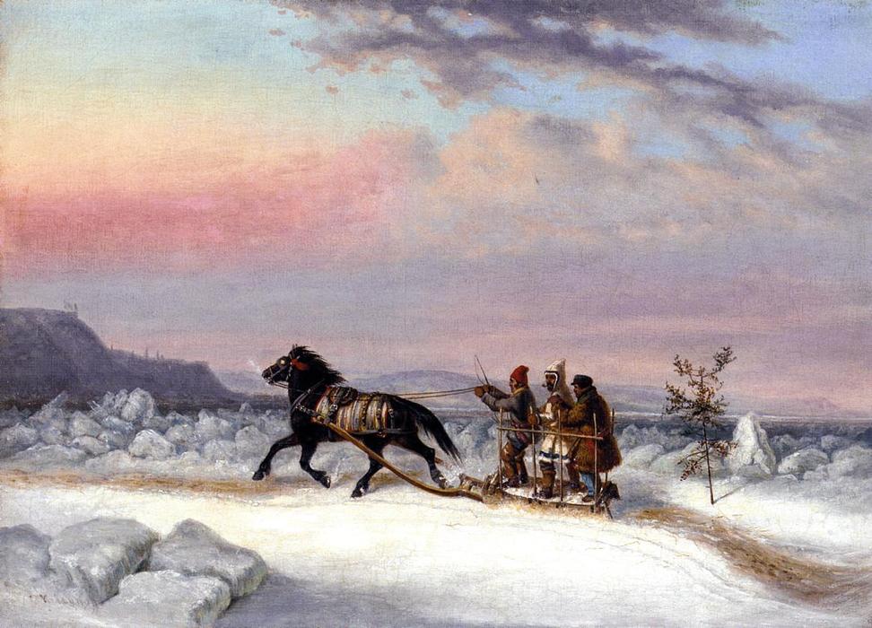 The Winter Crossing From Levis To Quebec — Cornelius David Krieghoff