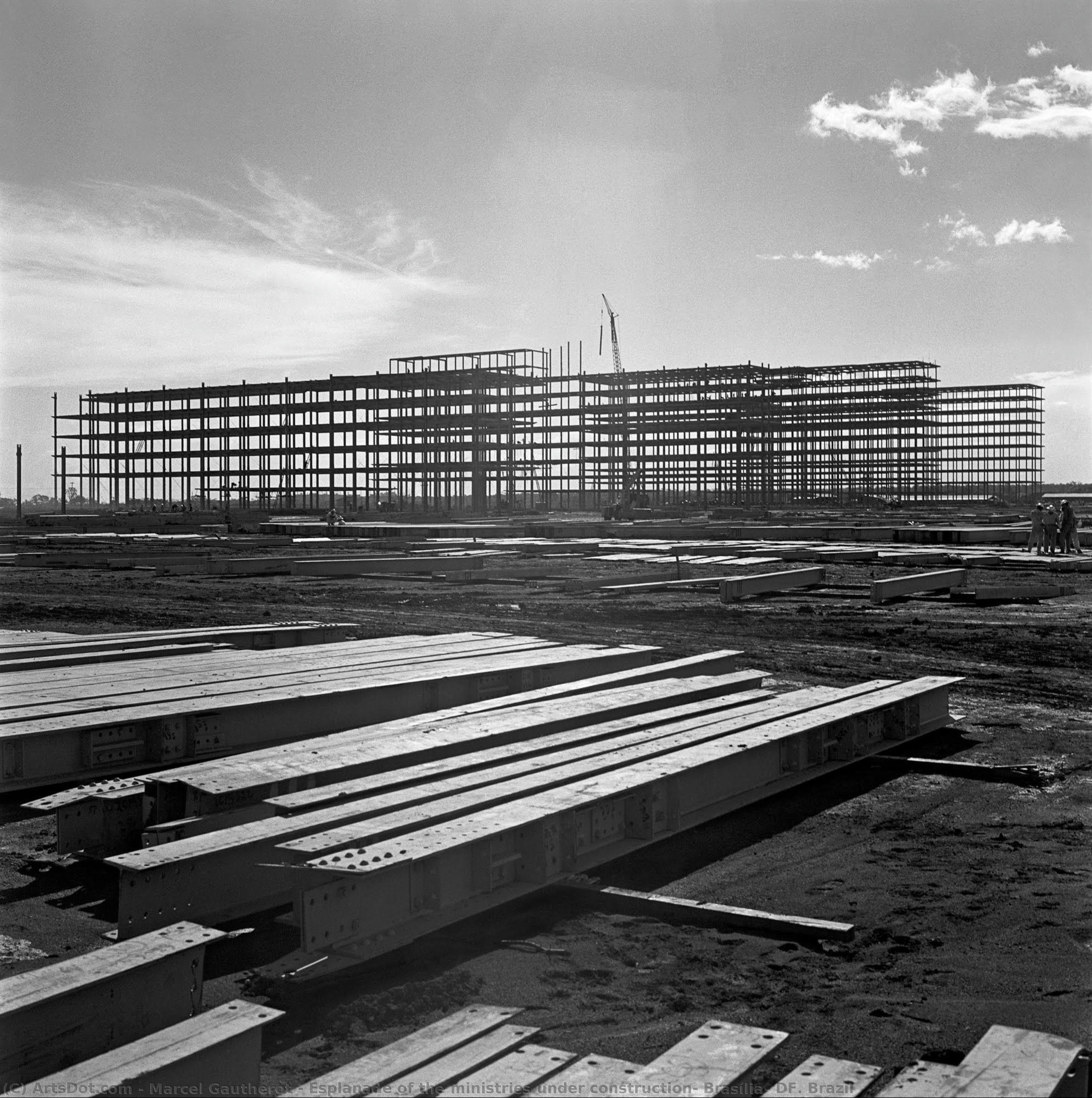 Esplanade Of The Ministries Under Construction, Brasília, Df. Brazil — Marcel Gautherot