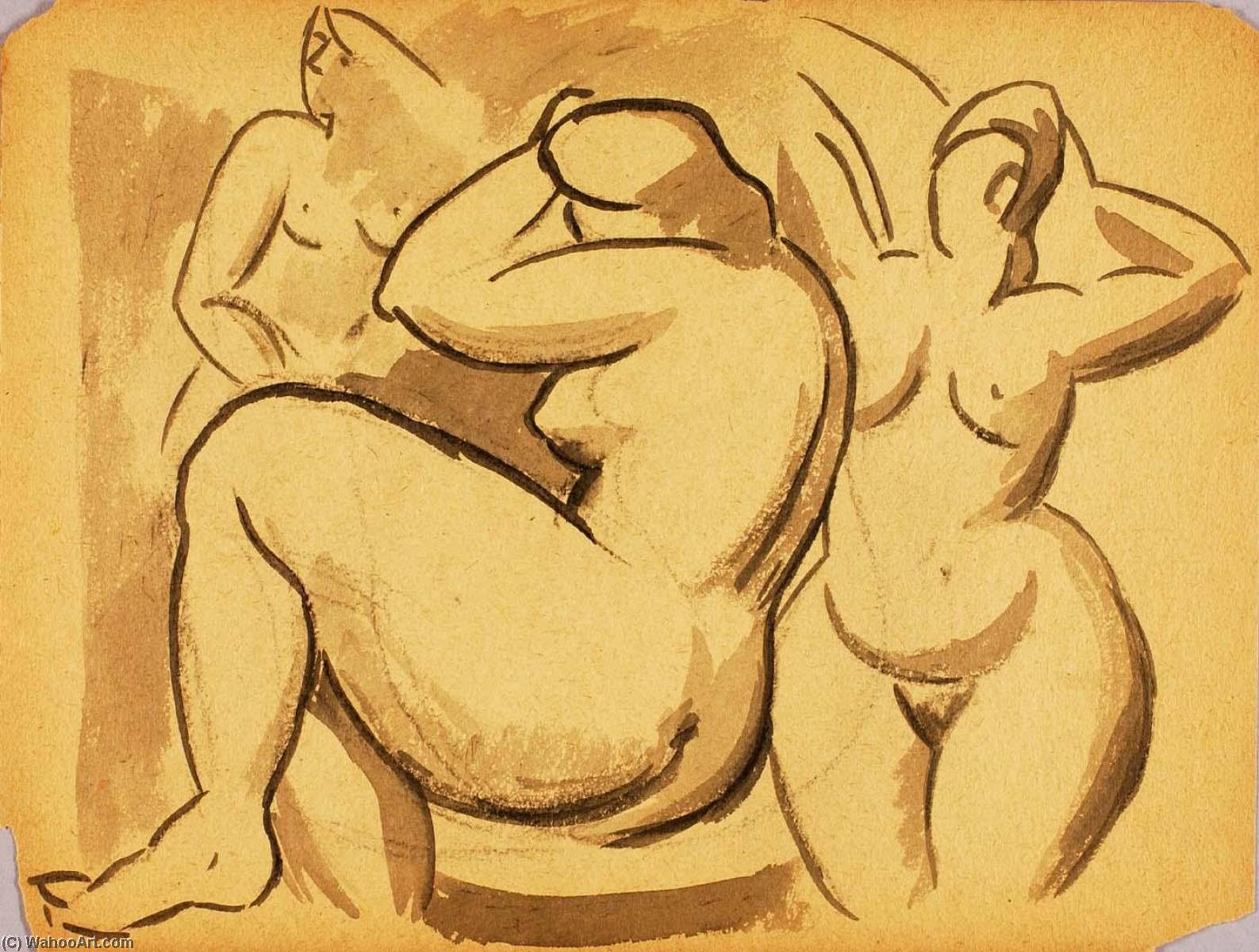 Three Female Nudes — Carl Newman