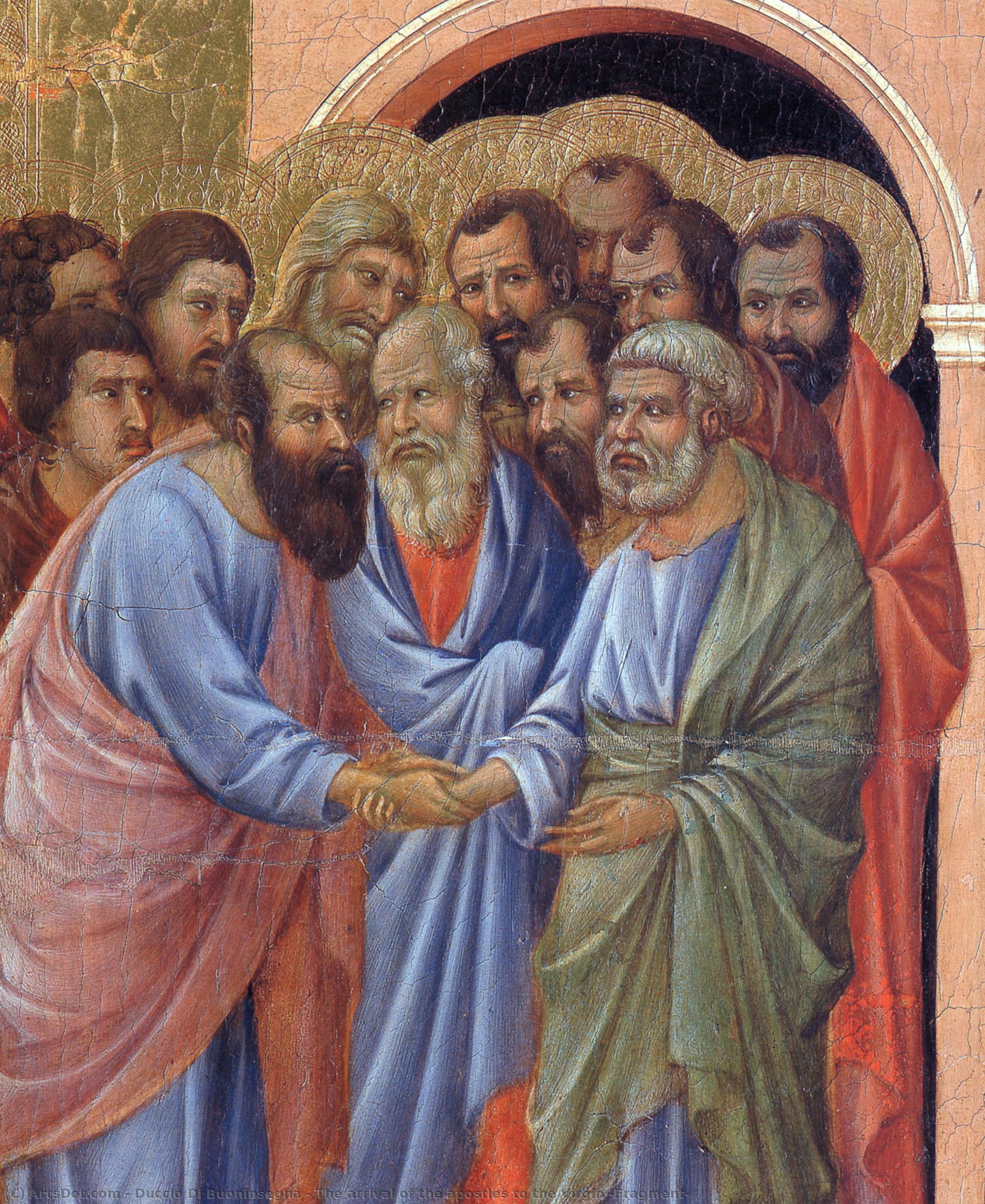The Arrival Of The Apostles To The Virgin (fragment) — Duccio Di Buoninsegna