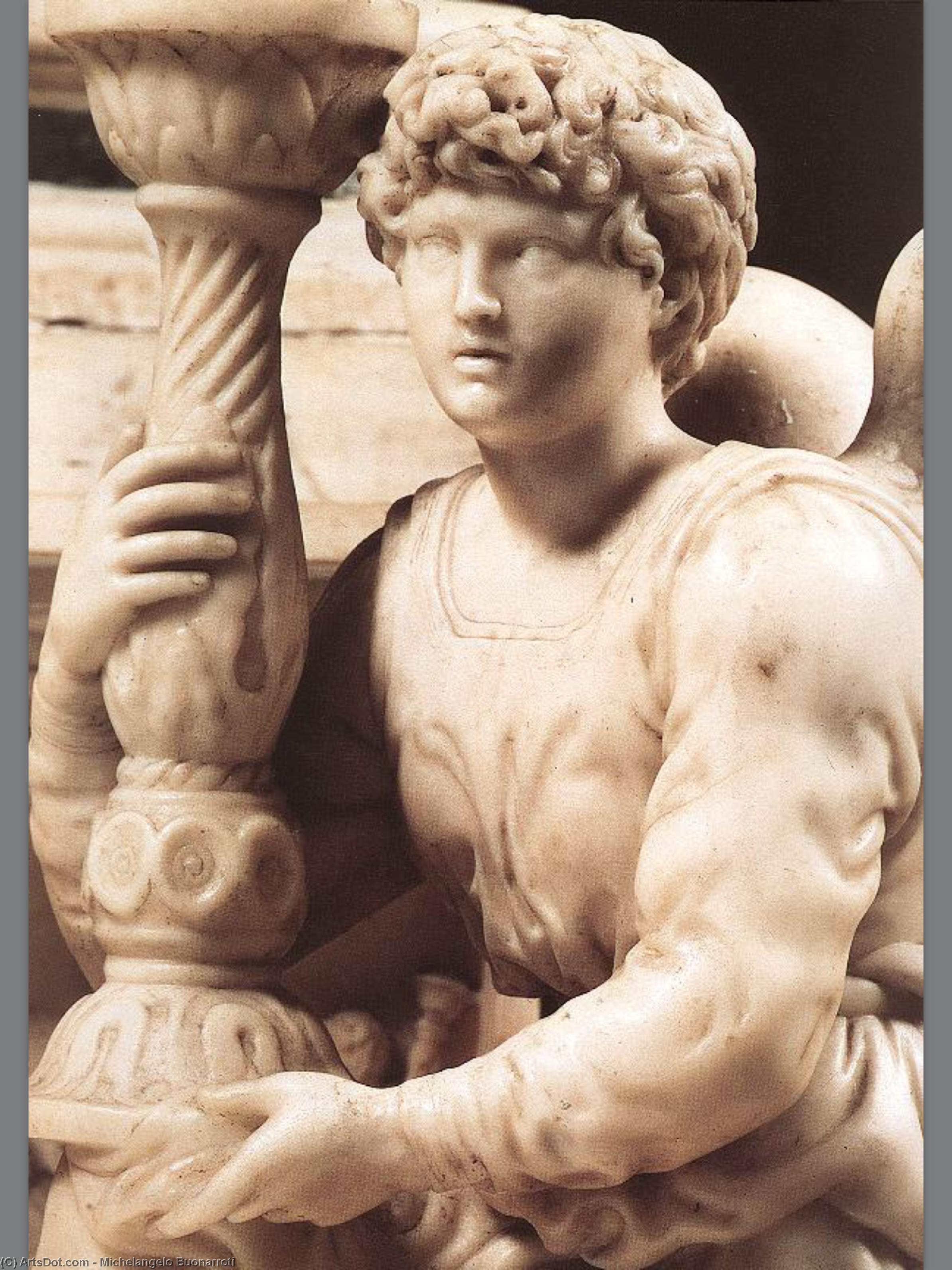 Angel With Candlestick (detail) — Michelangelo Buonarroti