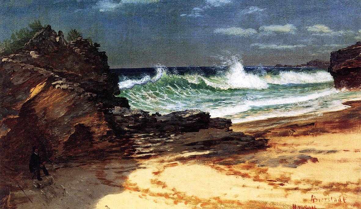 Beach At Nassau — Albert Bierstadt