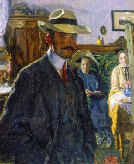 Self-portrait In A Hat — Izsak Perlmutter