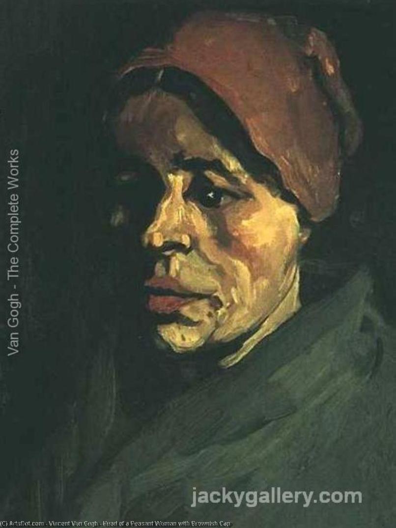 Head Of A Peasant Woman With Brownish Cap — Vincent Willem Van Gogh