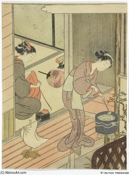 Kaksi Naista Parvekkeella — Suzuki Harunobu