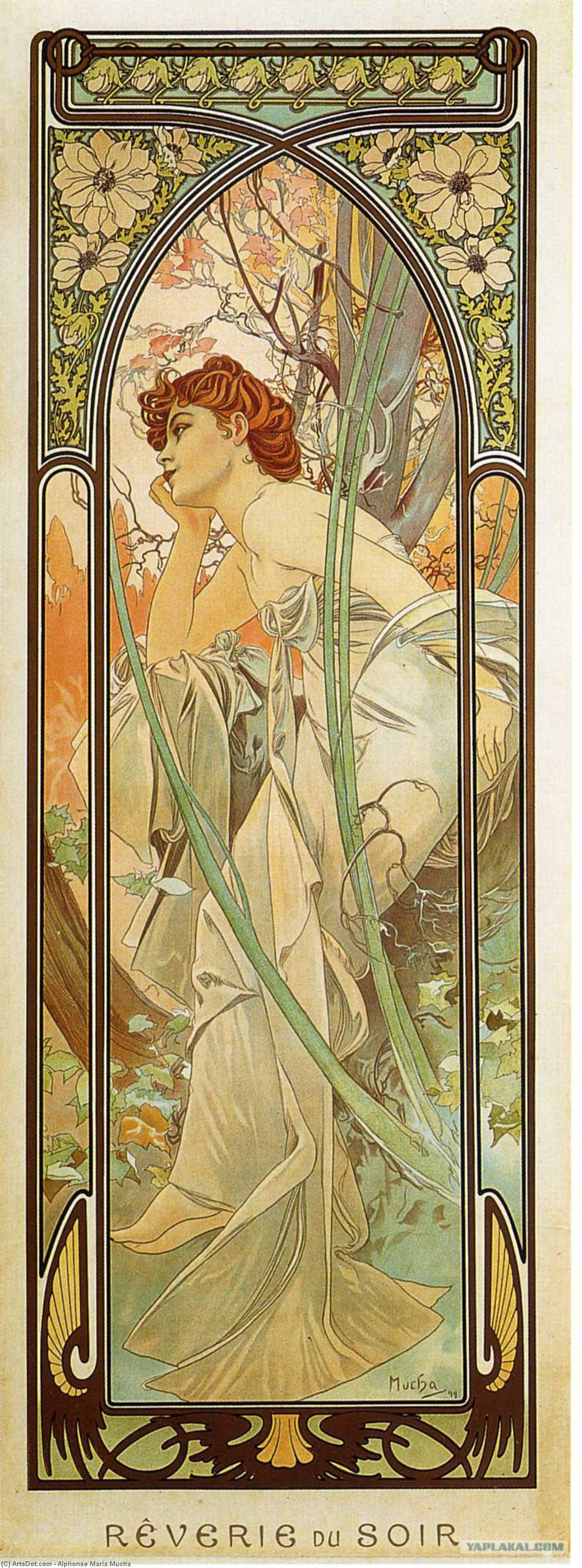 Evening Contemplation — Alphonse Mucha