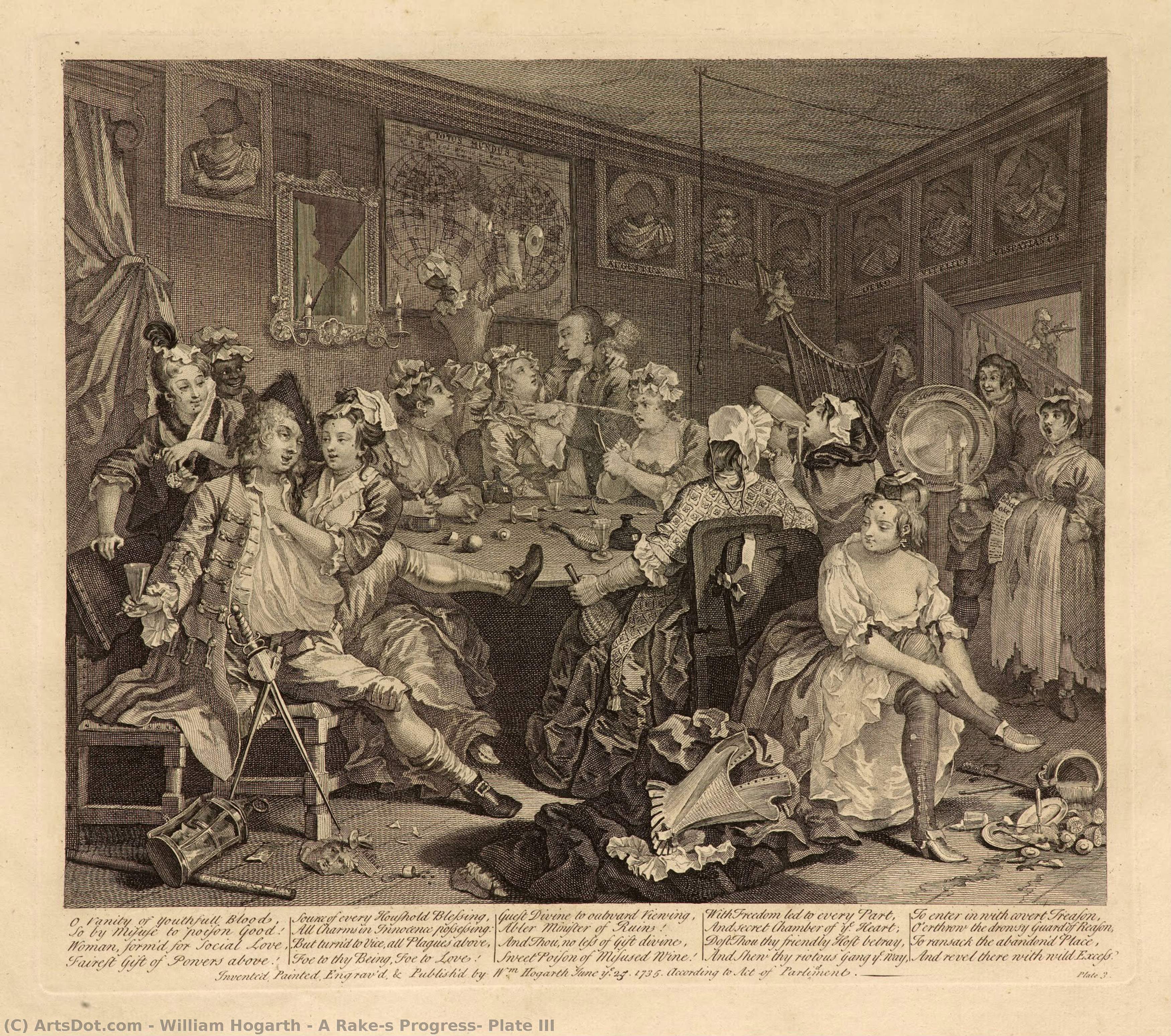 A Rake’s Progress, Plate Iii — William Hogarth