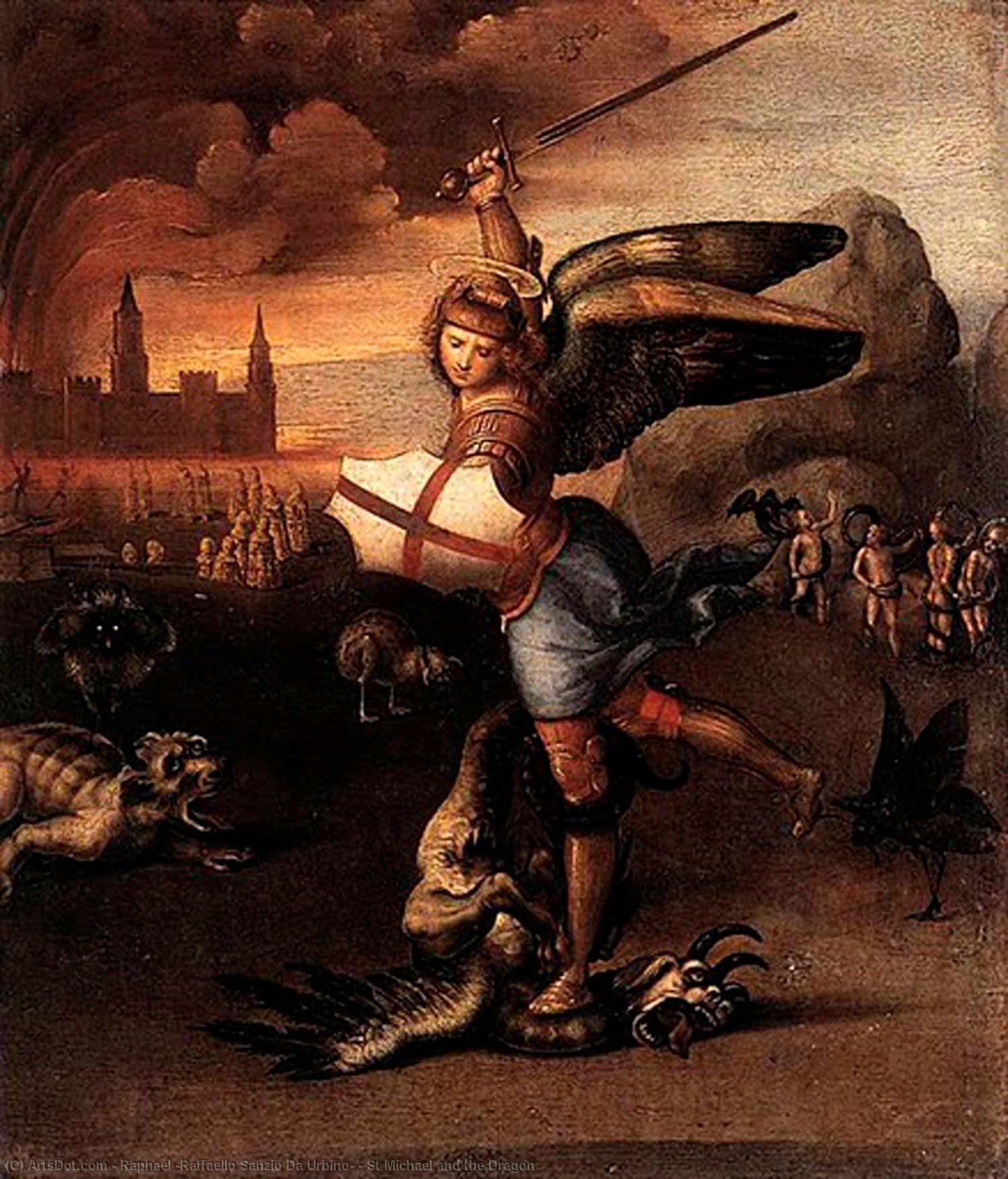St Michael And The Dragon — Raphael