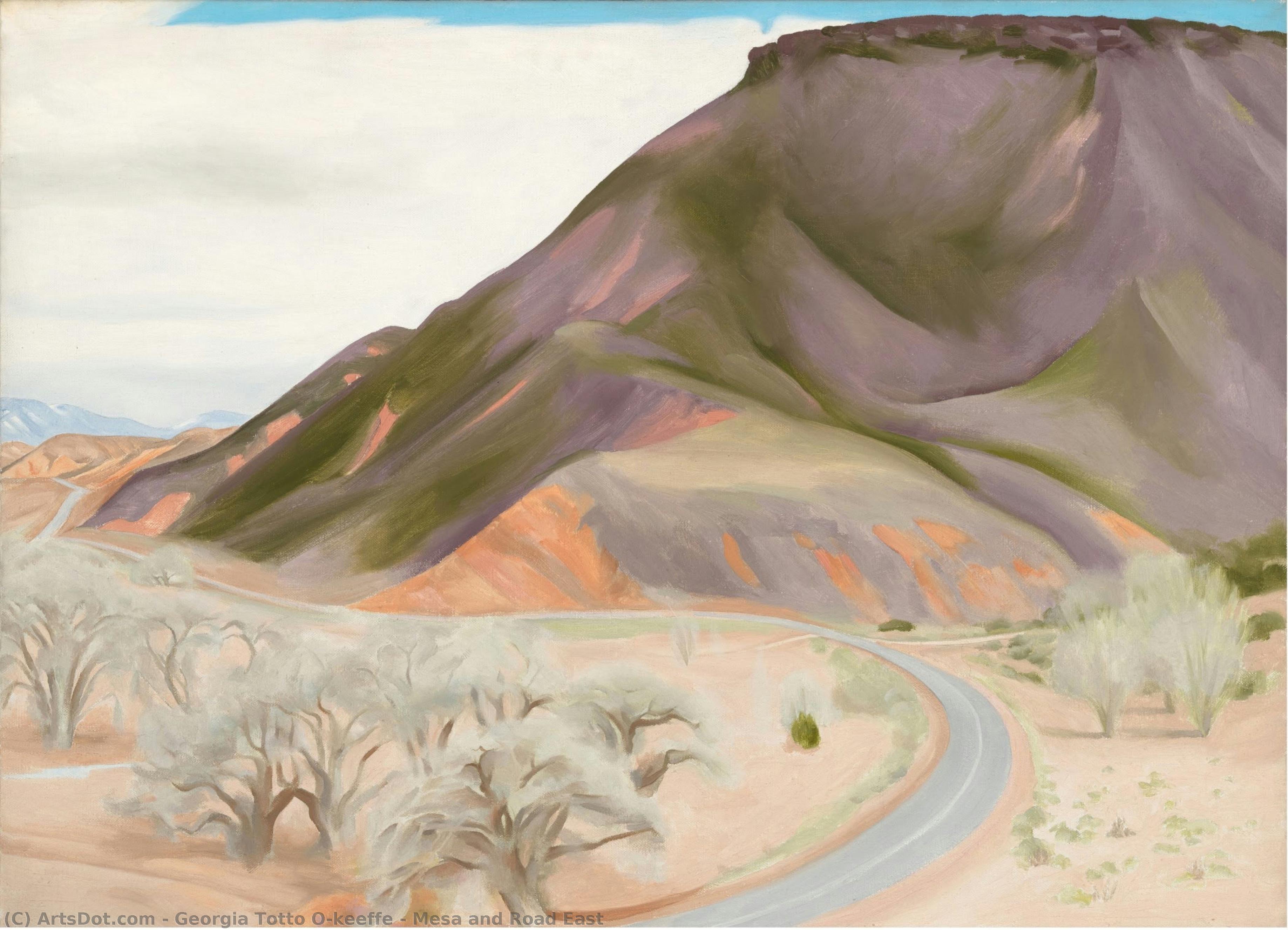 Mesa And Road East — Georgia O'keeffe