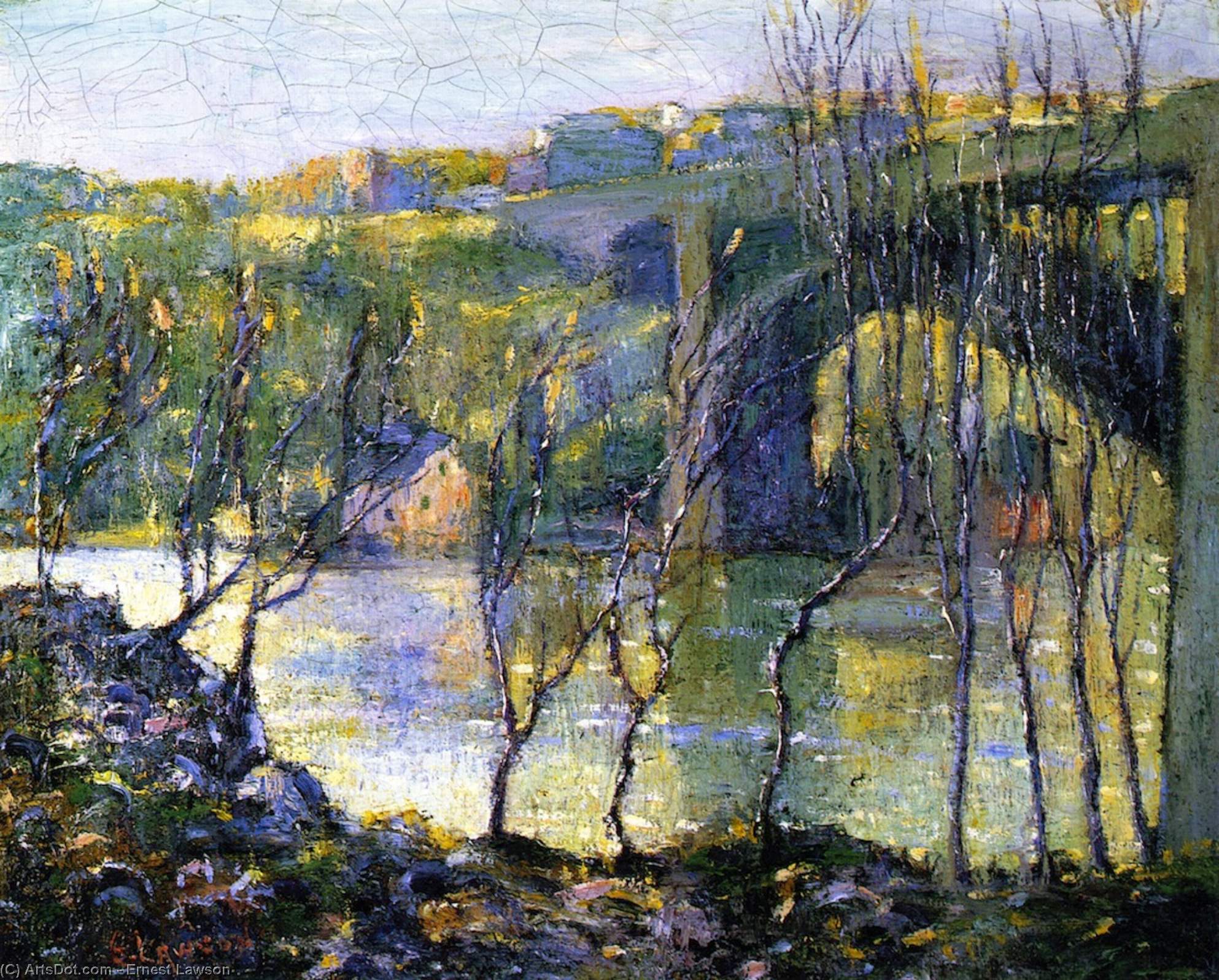 Washington Bridge, Harlem River — Ernest Lawson