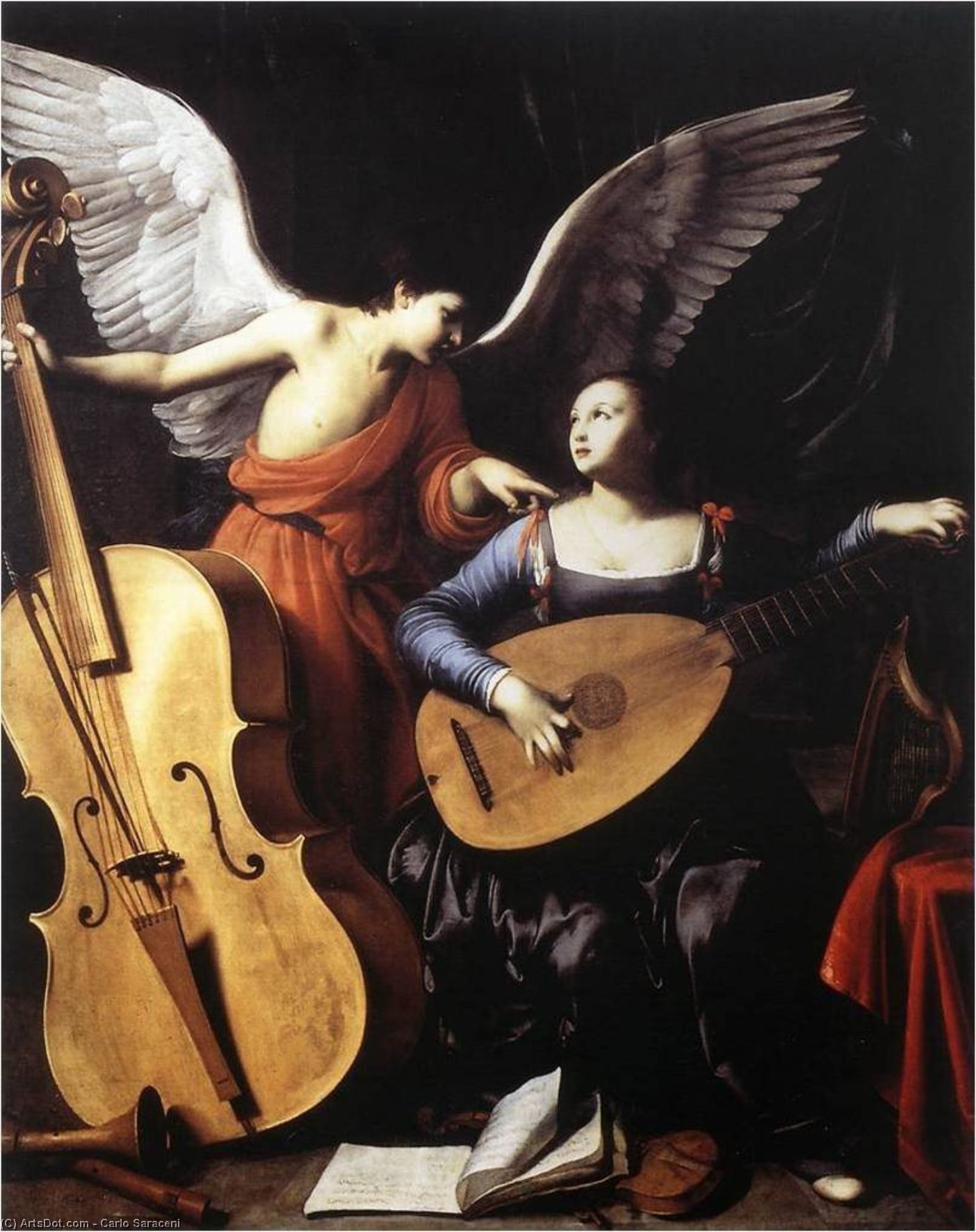 Saint Cecilia And The Angel — Carlo Saraceni