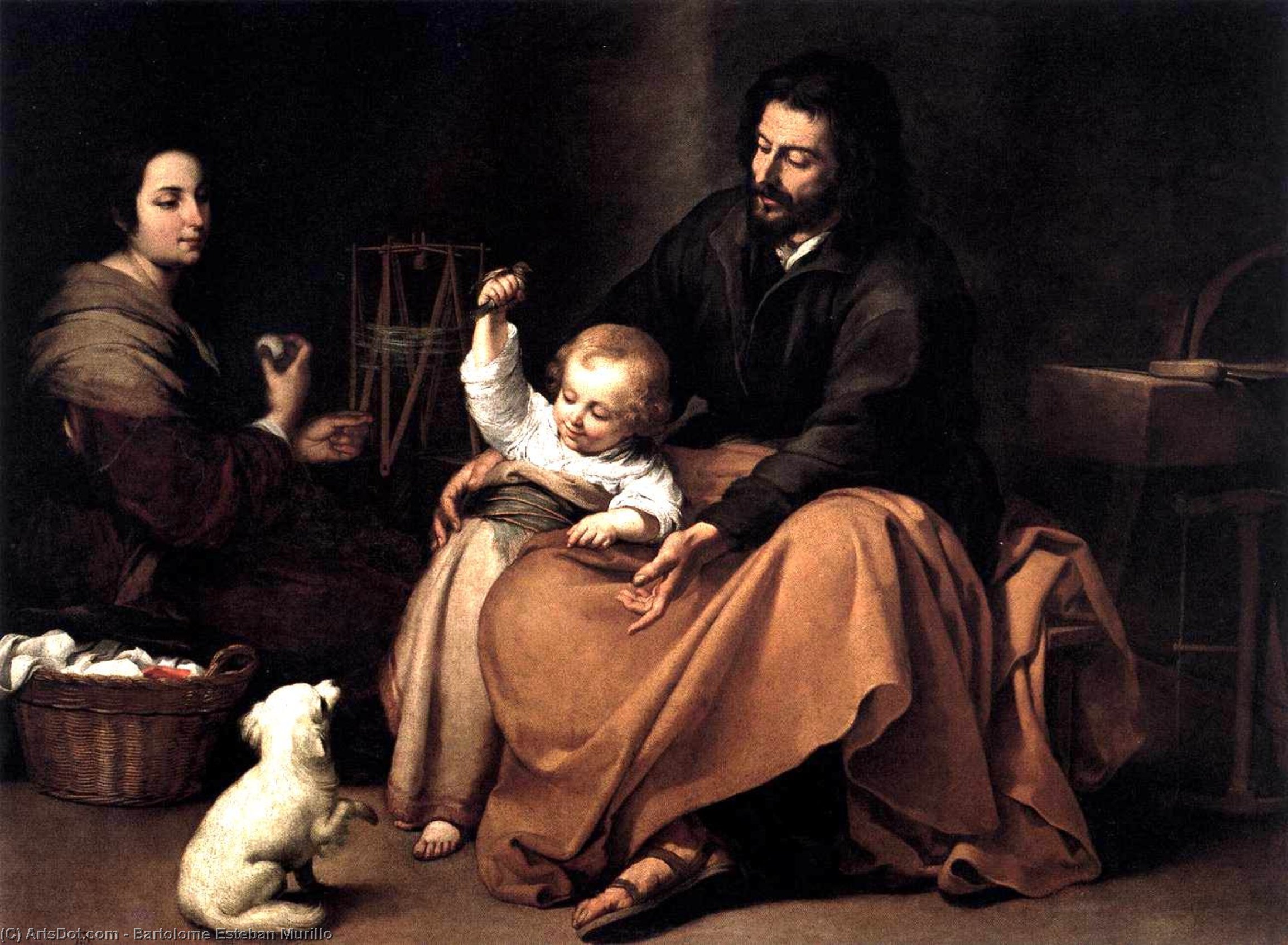 The Holy Family With The Little Bird — Bartolomé Esteban Murillo
