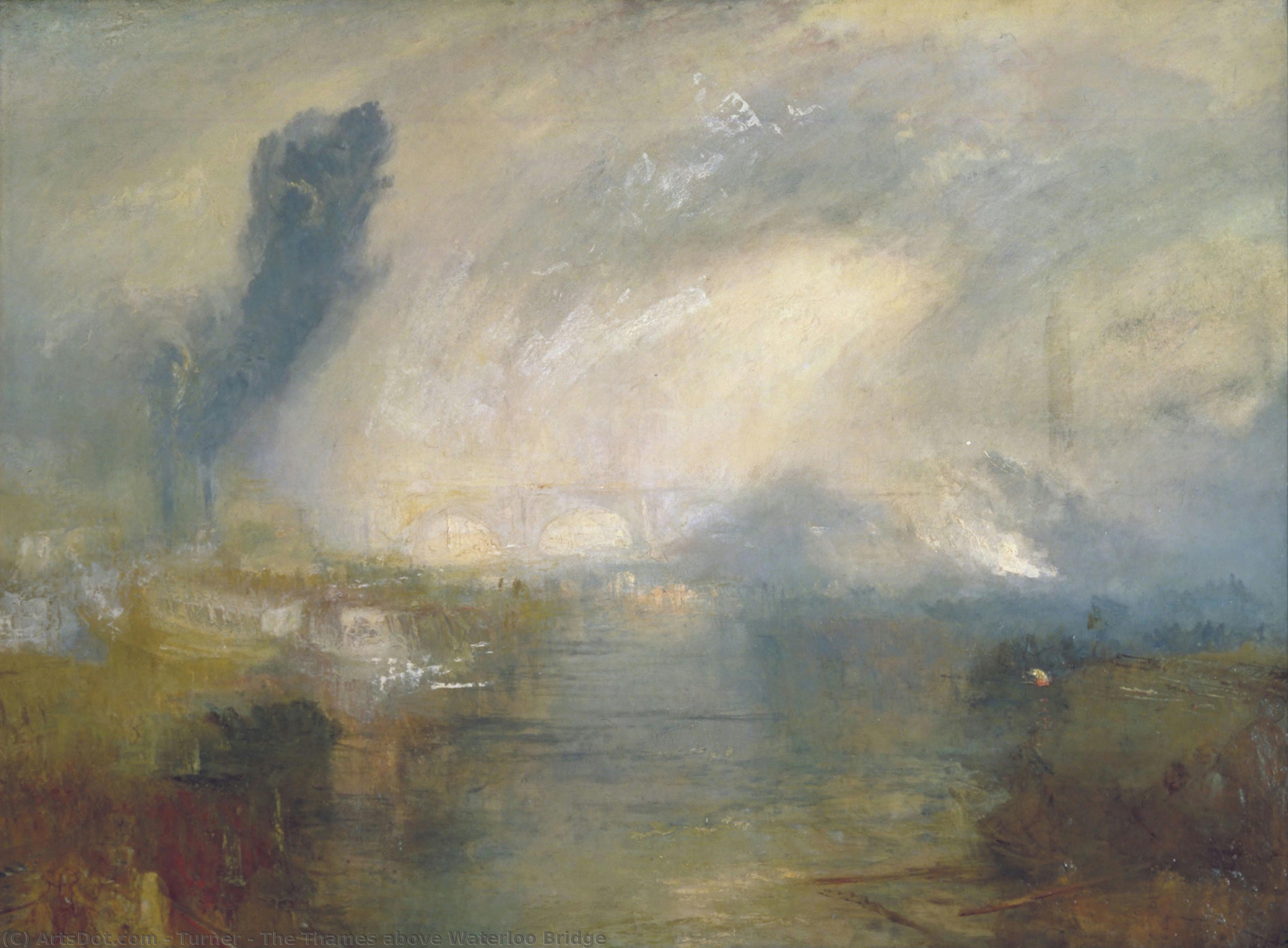 The Thames Above Waterloo Bridge — J.m.w. Turner