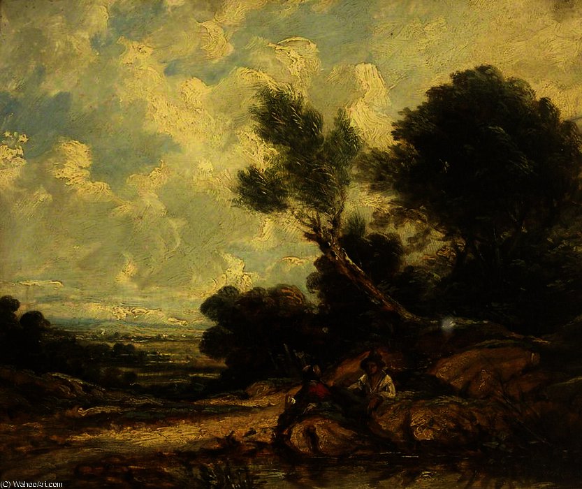 Landscape With Figures — William James Müller