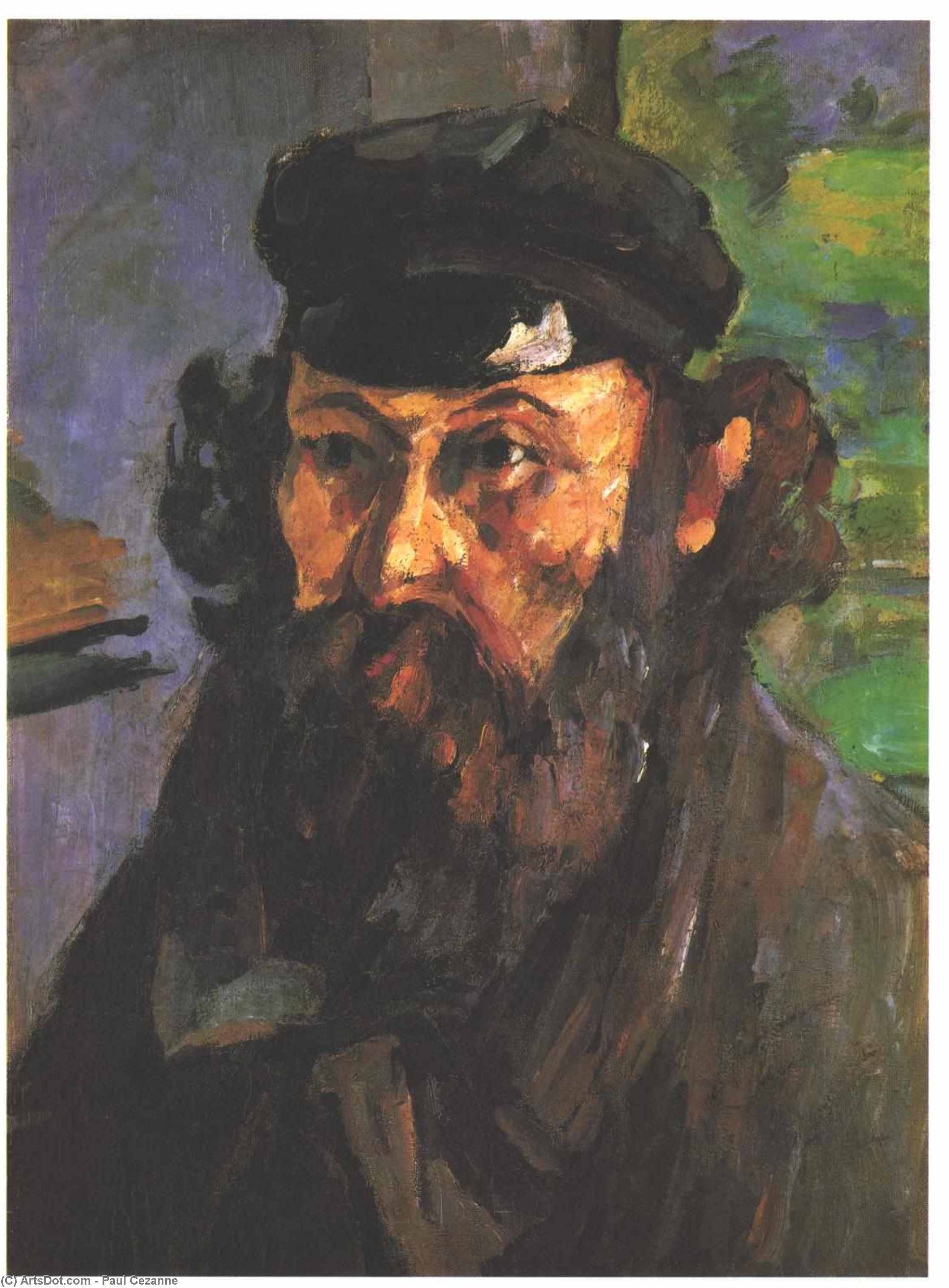 Self-portrait In A Casquette — Paul Cézanne