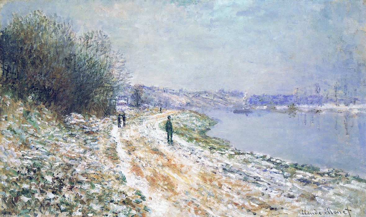 The Tow Path At Argenteuil, Winter — Claude Monet