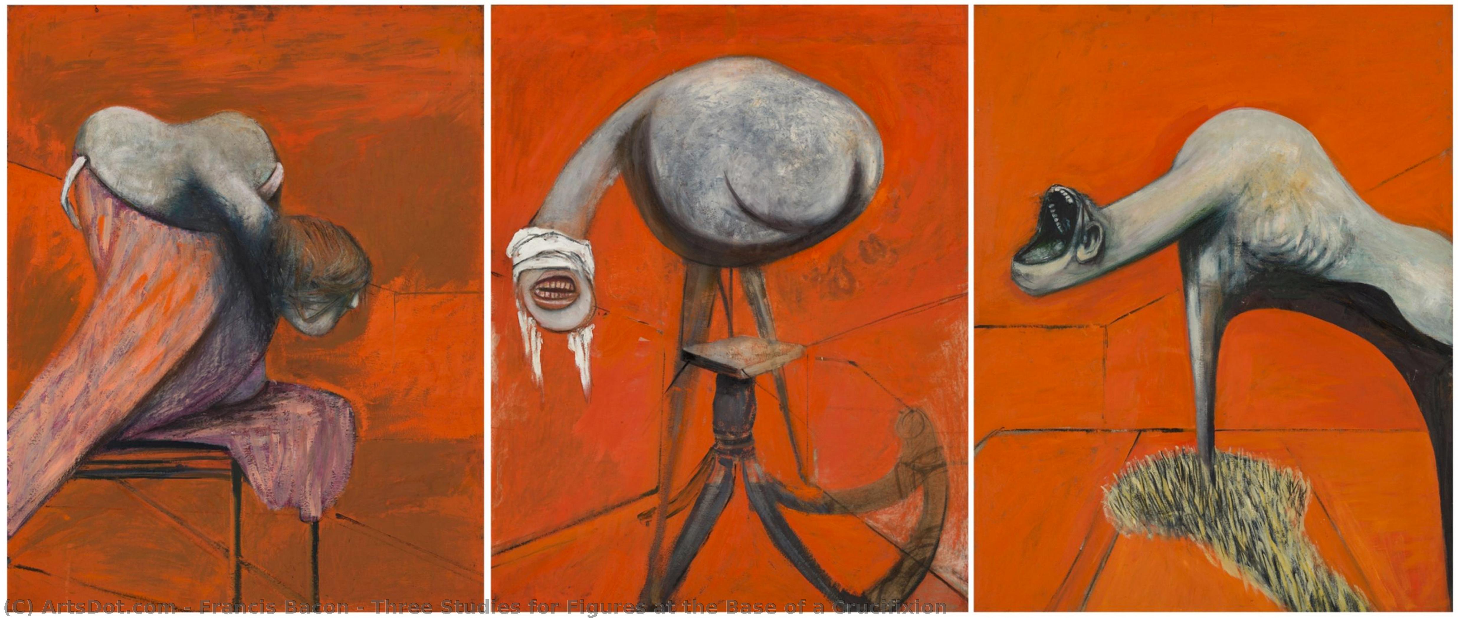 Three Studies For Figures At The Base Of A Crucifixion — Francis Bacon