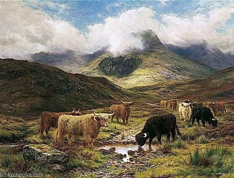 Cattle In The Highlands — Louis Bosworth Hurt